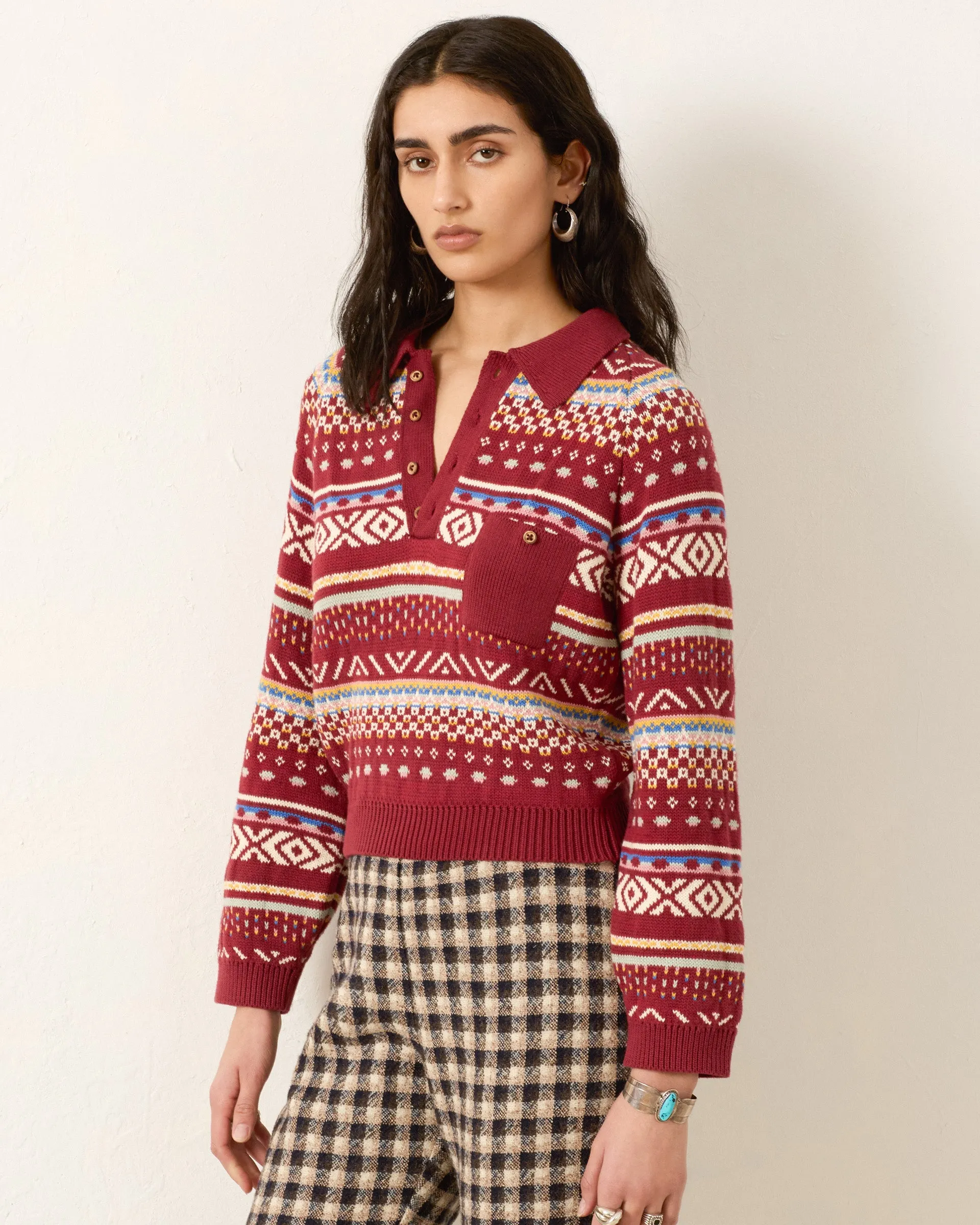 Liza Mesa Fair Isle Top sold by Alix of Bohemia product image thumbnail 4