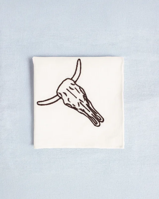 Cai Cow Skull Handkerchief made by Alix of Bohemia