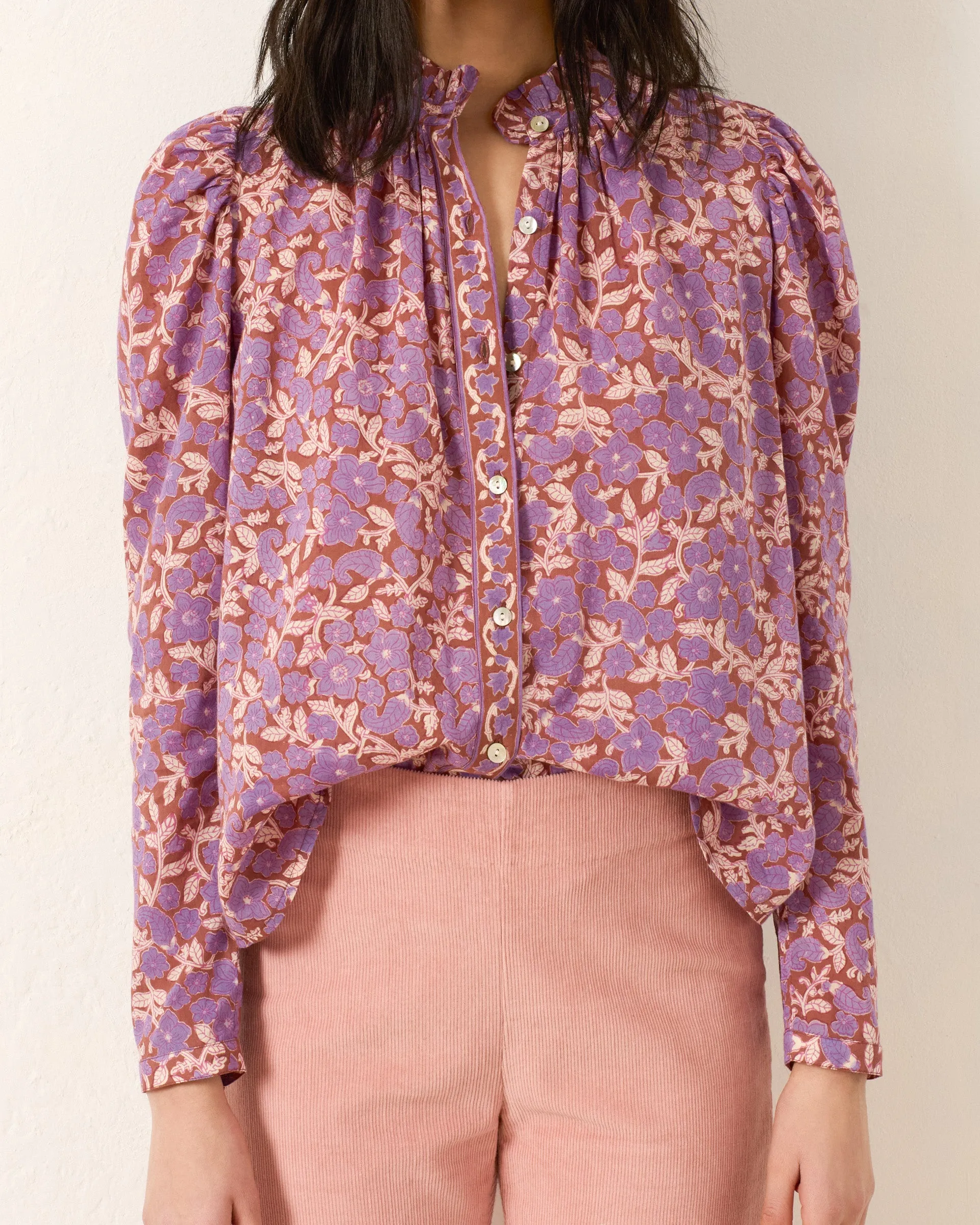 Artemis Twilight Floral Shirt sold by Alix of Bohemia product image thumbnail 4