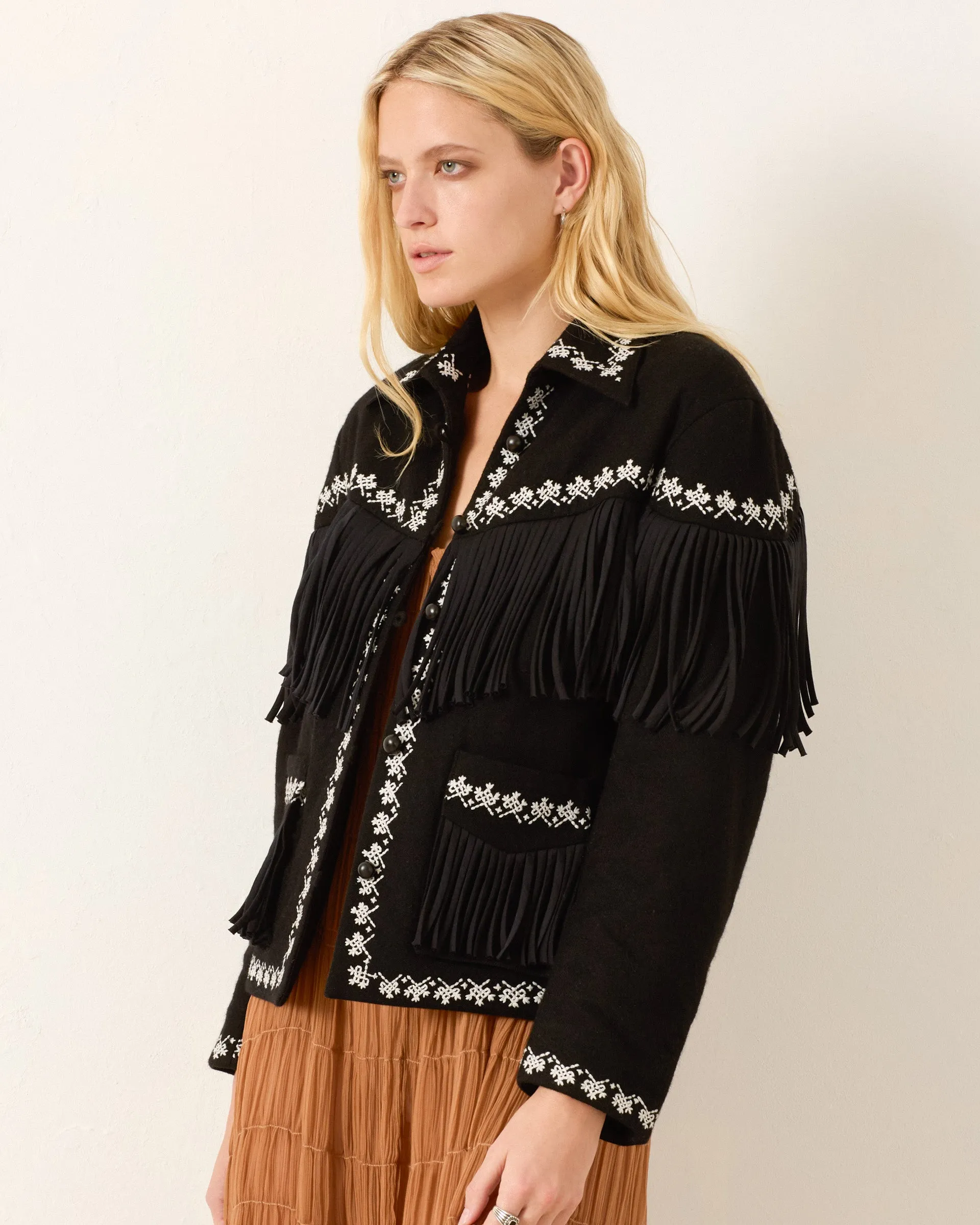 Jude Raven Fringe Jacket sold by Alix of Bohemia product image thumbnail 3
