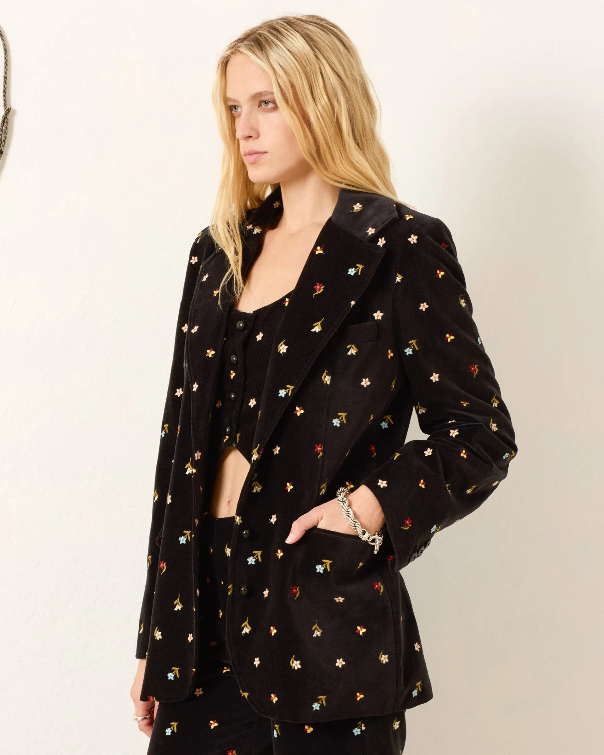 Afternoon Onyx Bouquet Blazer sold by Alix of Bohemia product image thumbnail 3