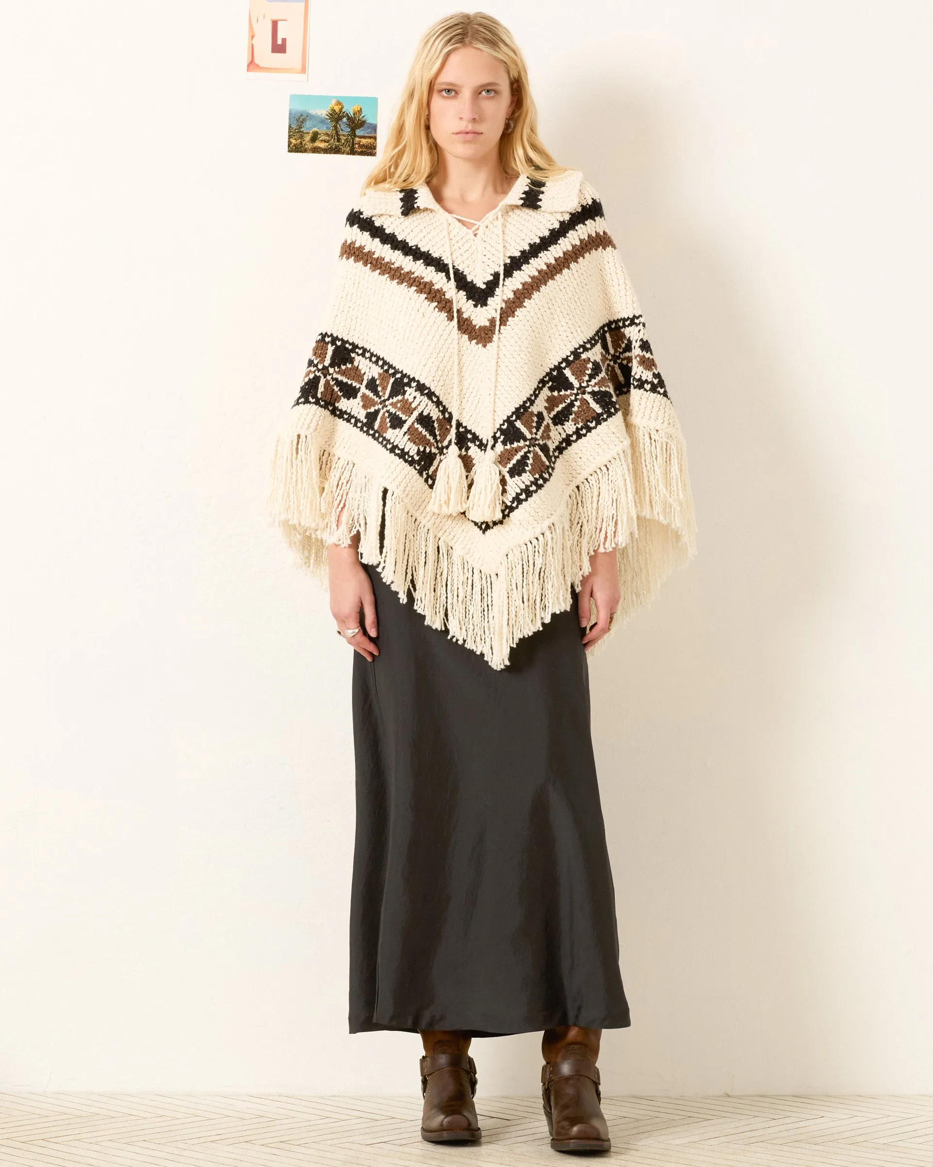 Faune Rawhide Knit Poncho sold by Alix of Bohemia product image thumbnail 3
