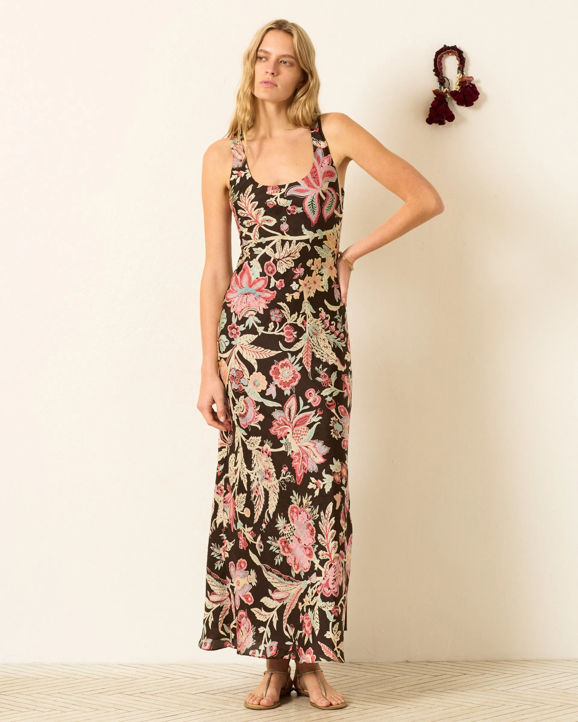 Adele Terra Floral Silk Dress sold by Alix of Bohemia