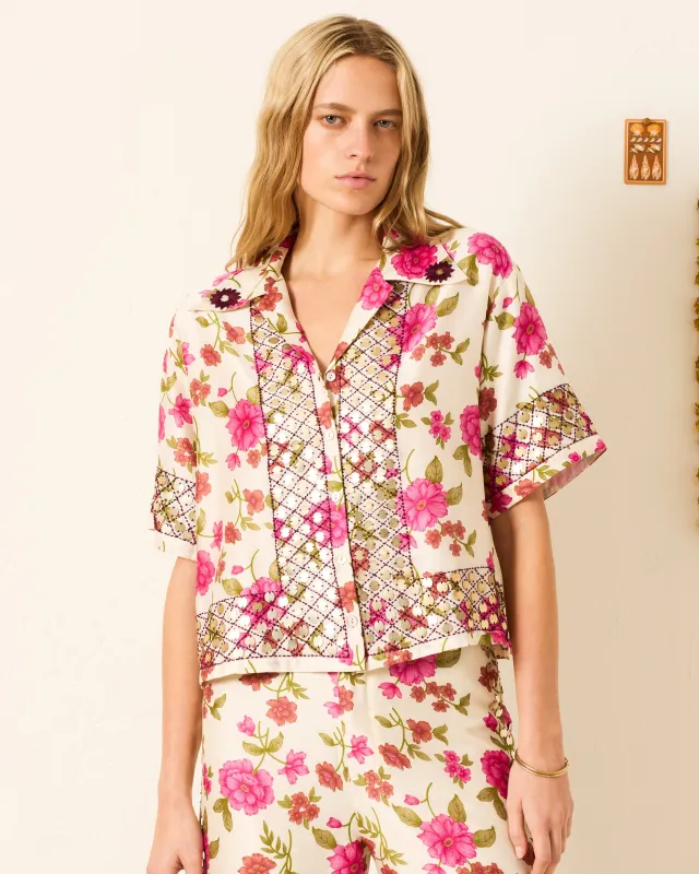 Stevie Camellia Coin Shirt made by Alix of Bohemia