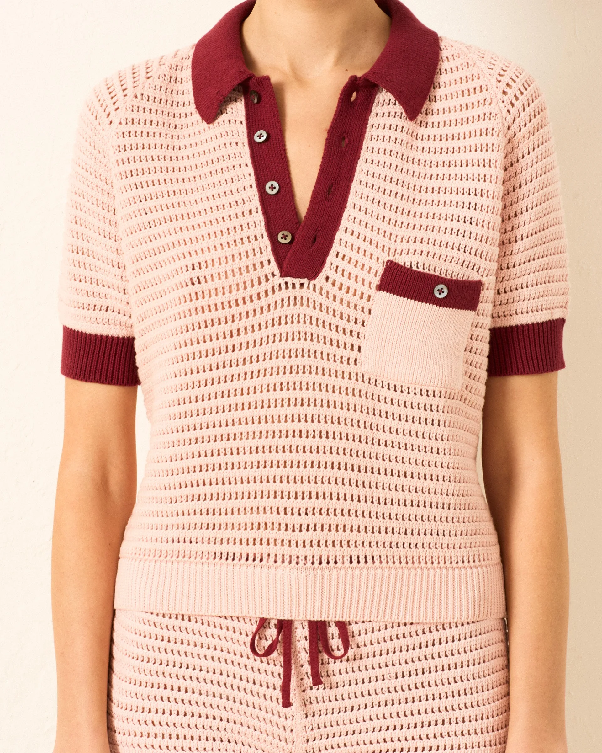 Lessi Blush Crochet Top sold by Alix of Bohemia product image thumbnail 3