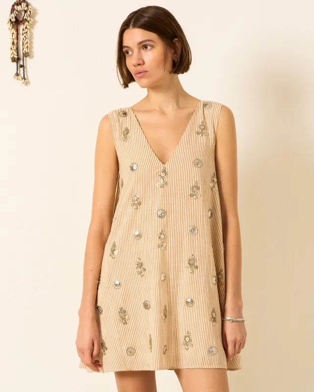 Soleil Cedar Coin Dress made by Alix of Bohemia