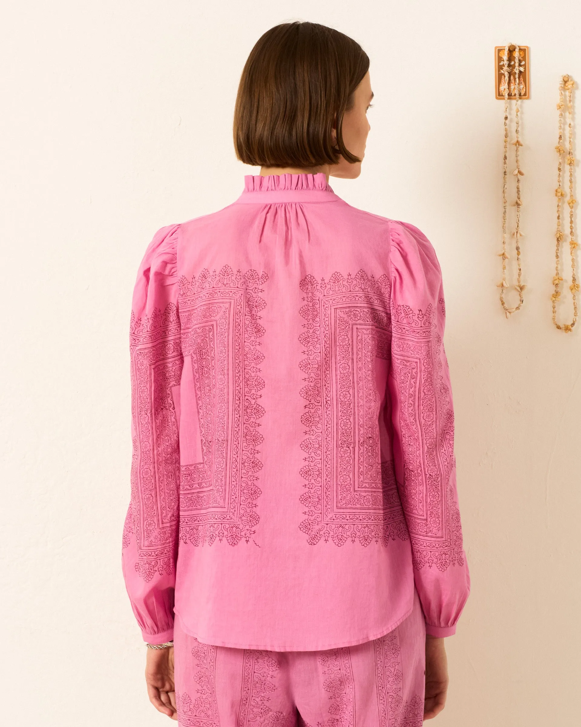 Annabel Fuchsia Tile Shirt sold by Alix of Bohemia product image thumbnail 5
