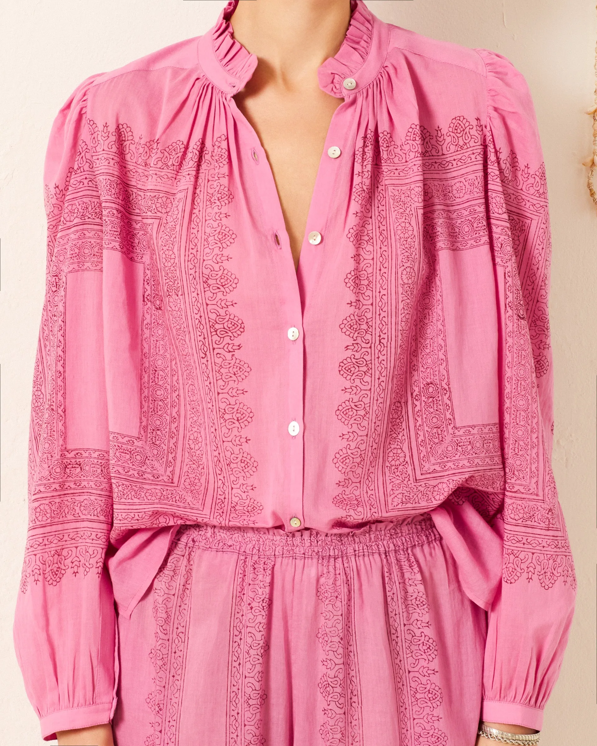 Annabel Fuchsia Tile Shirt sold by Alix of Bohemia product image thumbnail 2