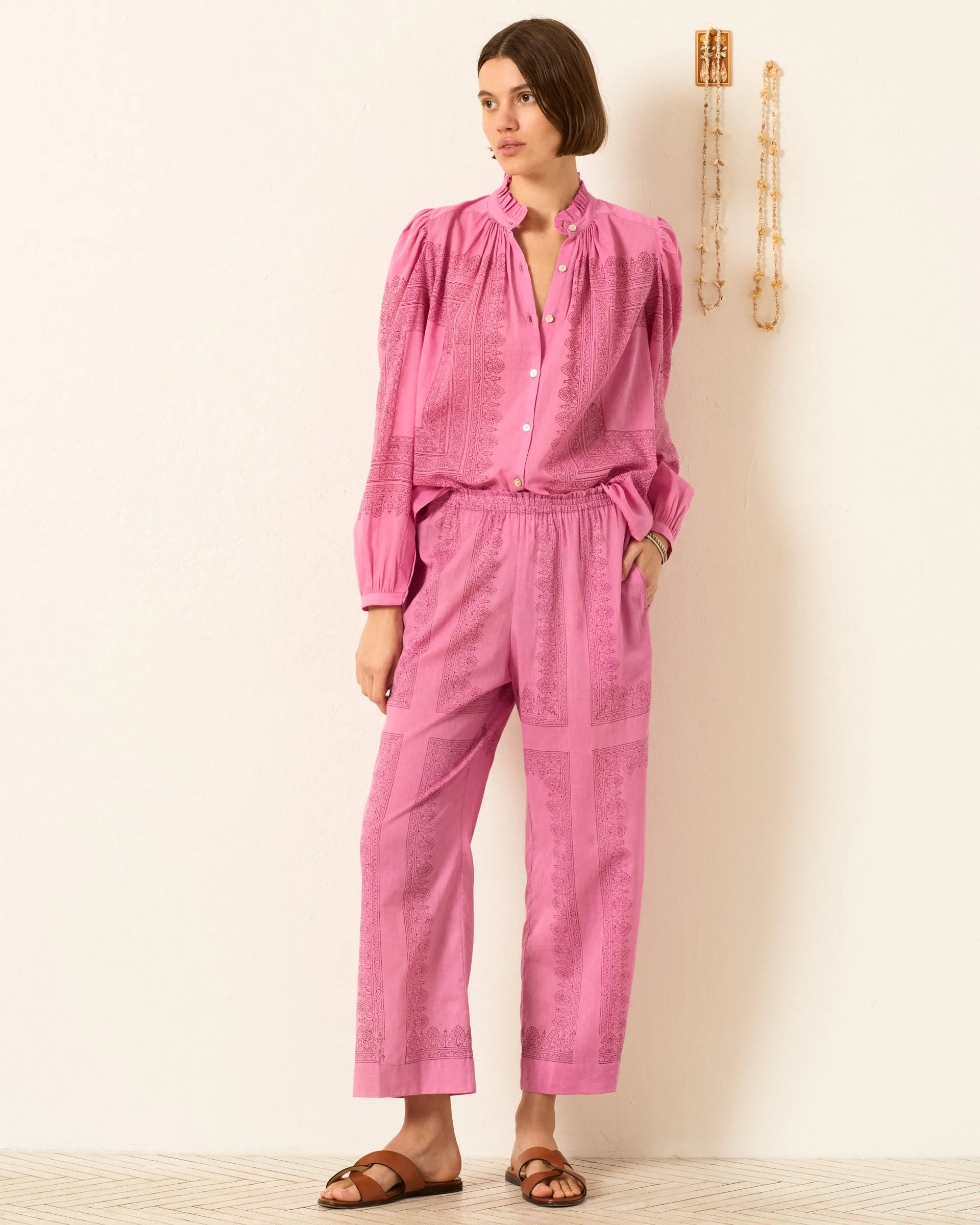 Annabel Fuchsia Tile Shirt sold by Alix of Bohemia product image thumbnail 4