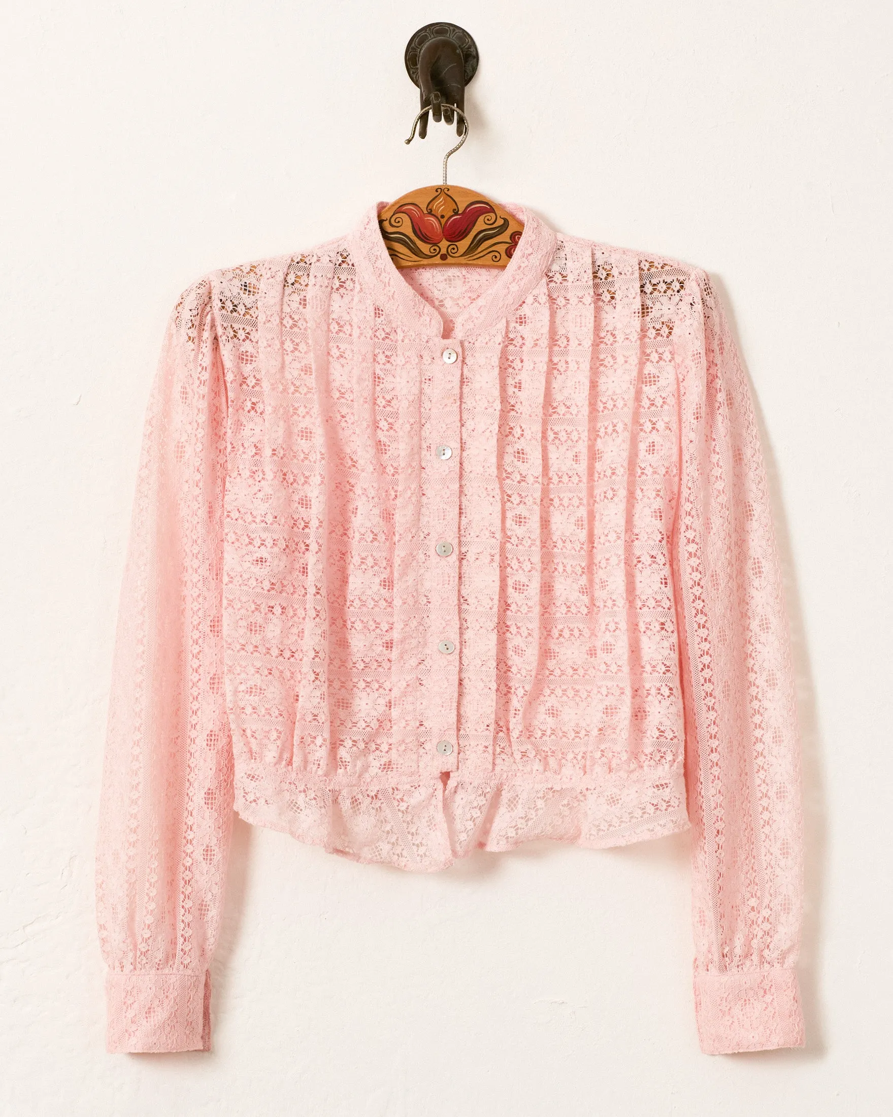 Ryland Blush Lace Shirt sold by Alix of Bohemia product image thumbnail 4