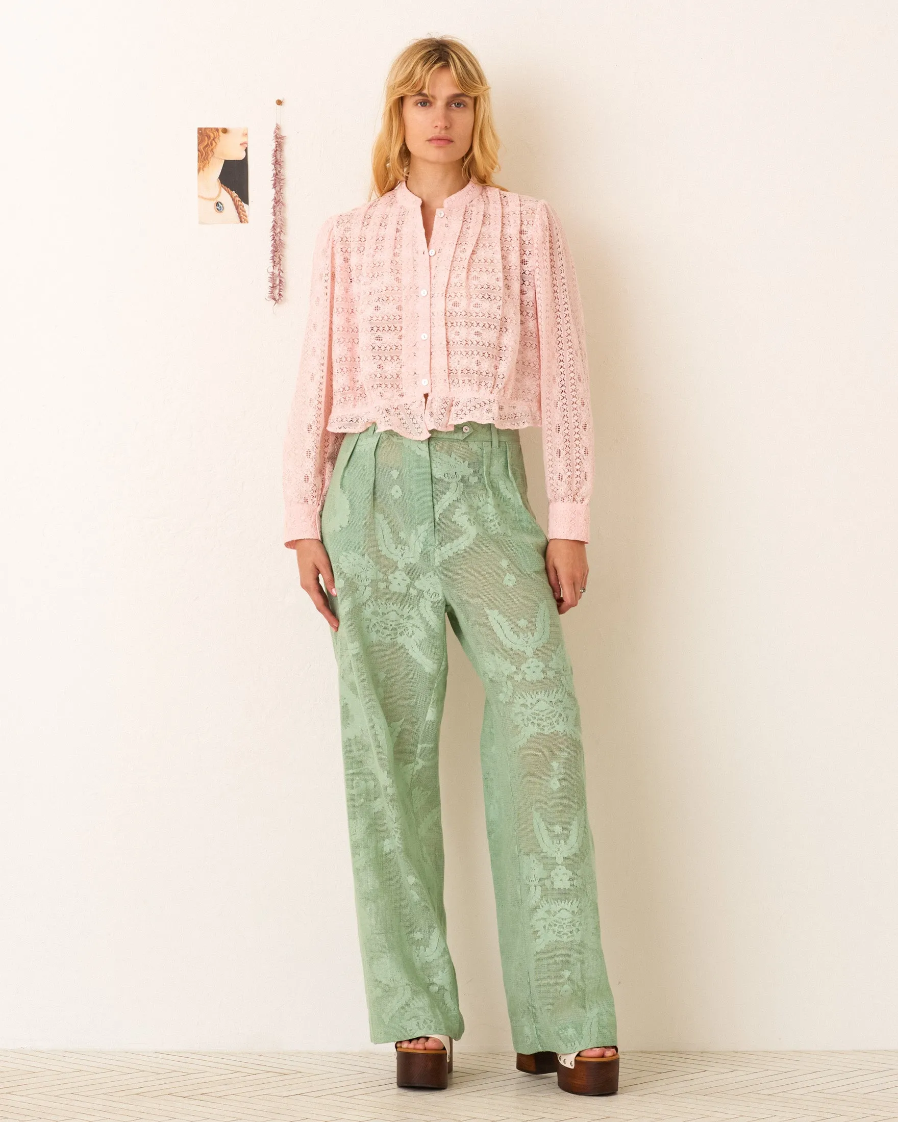 Ryland Blush Lace Shirt sold by Alix of Bohemia product image thumbnail 2