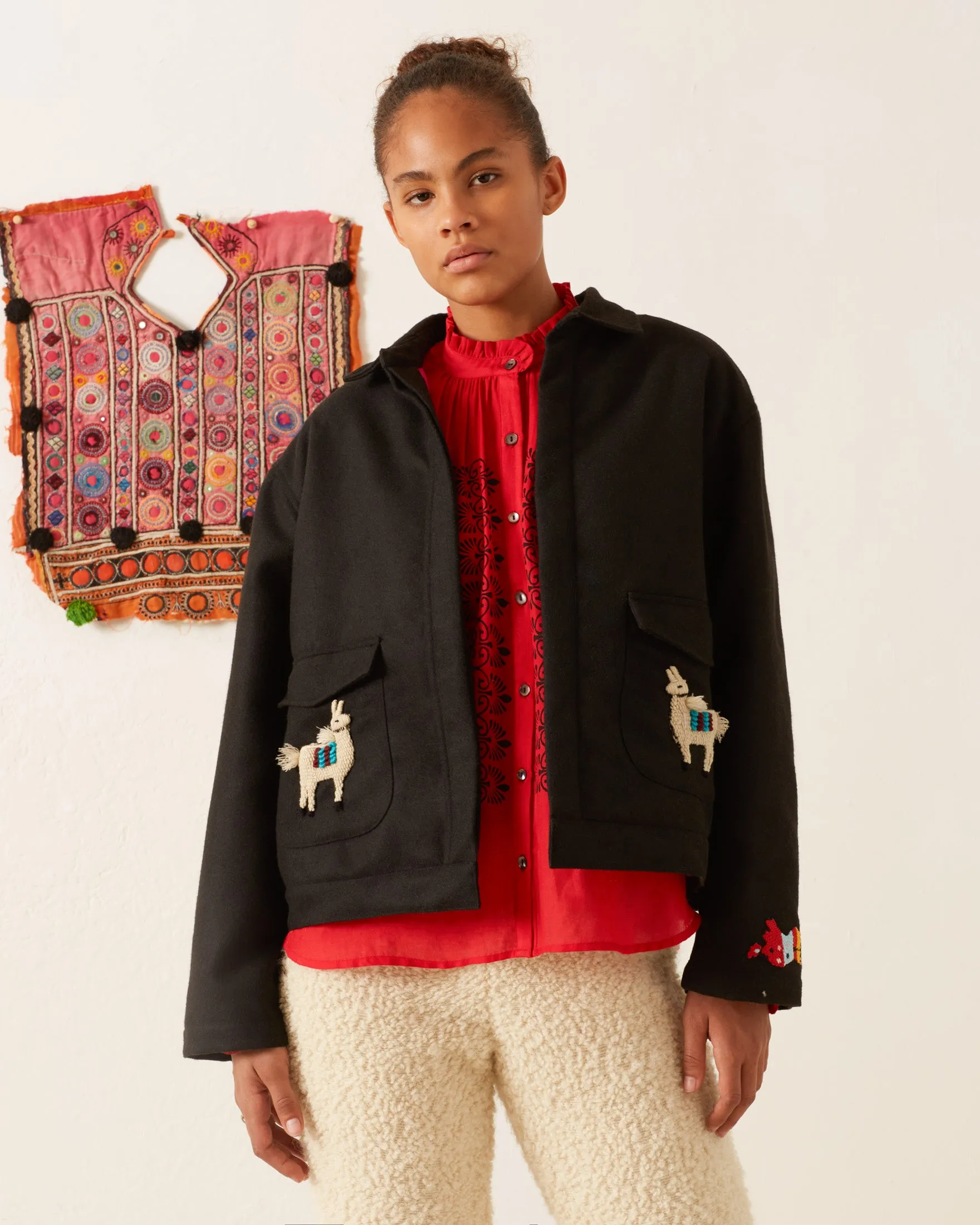 Lucky Little Llama Jacket sold by Alix of Bohemia