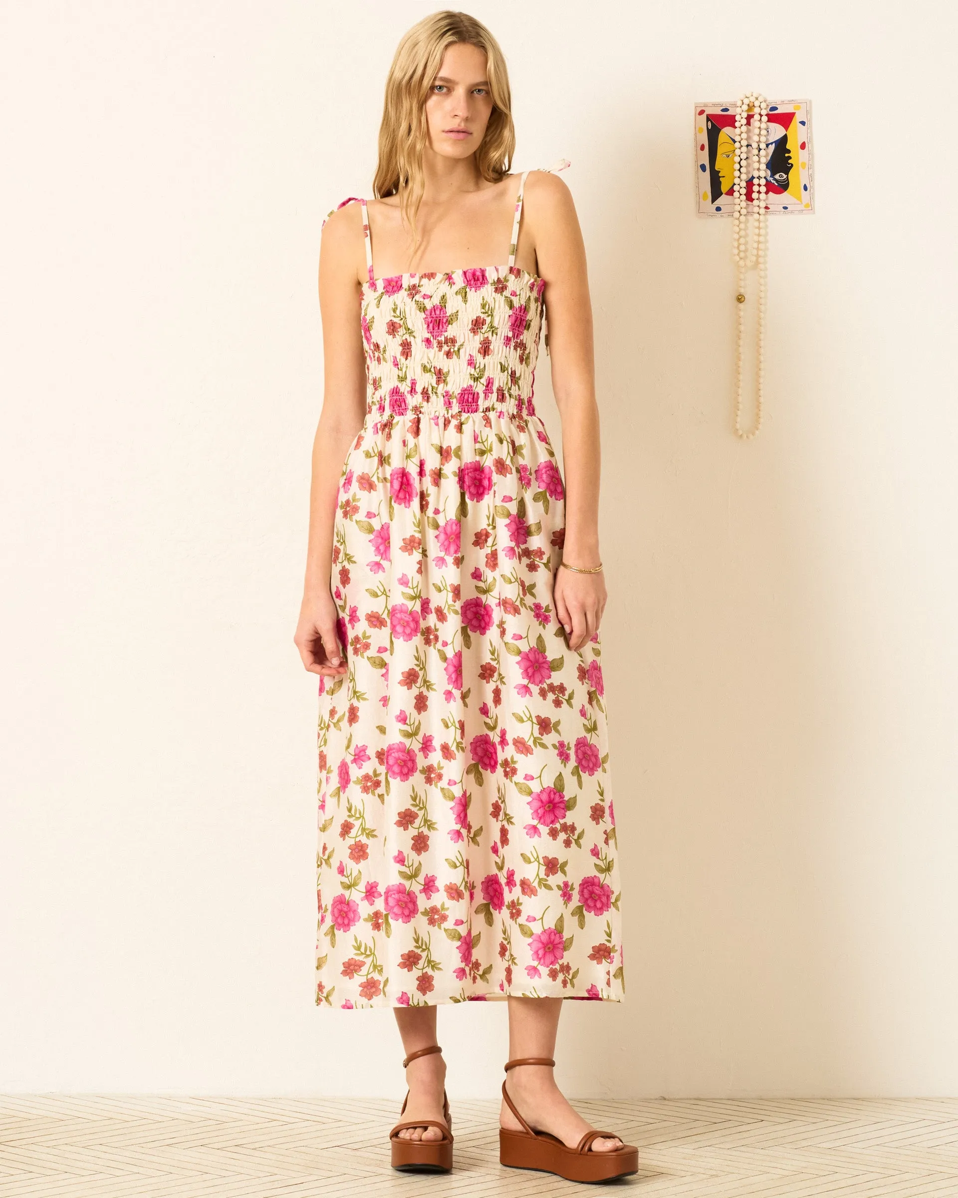 Kaia Pink Camellia Dress sold by Alix of Bohemia