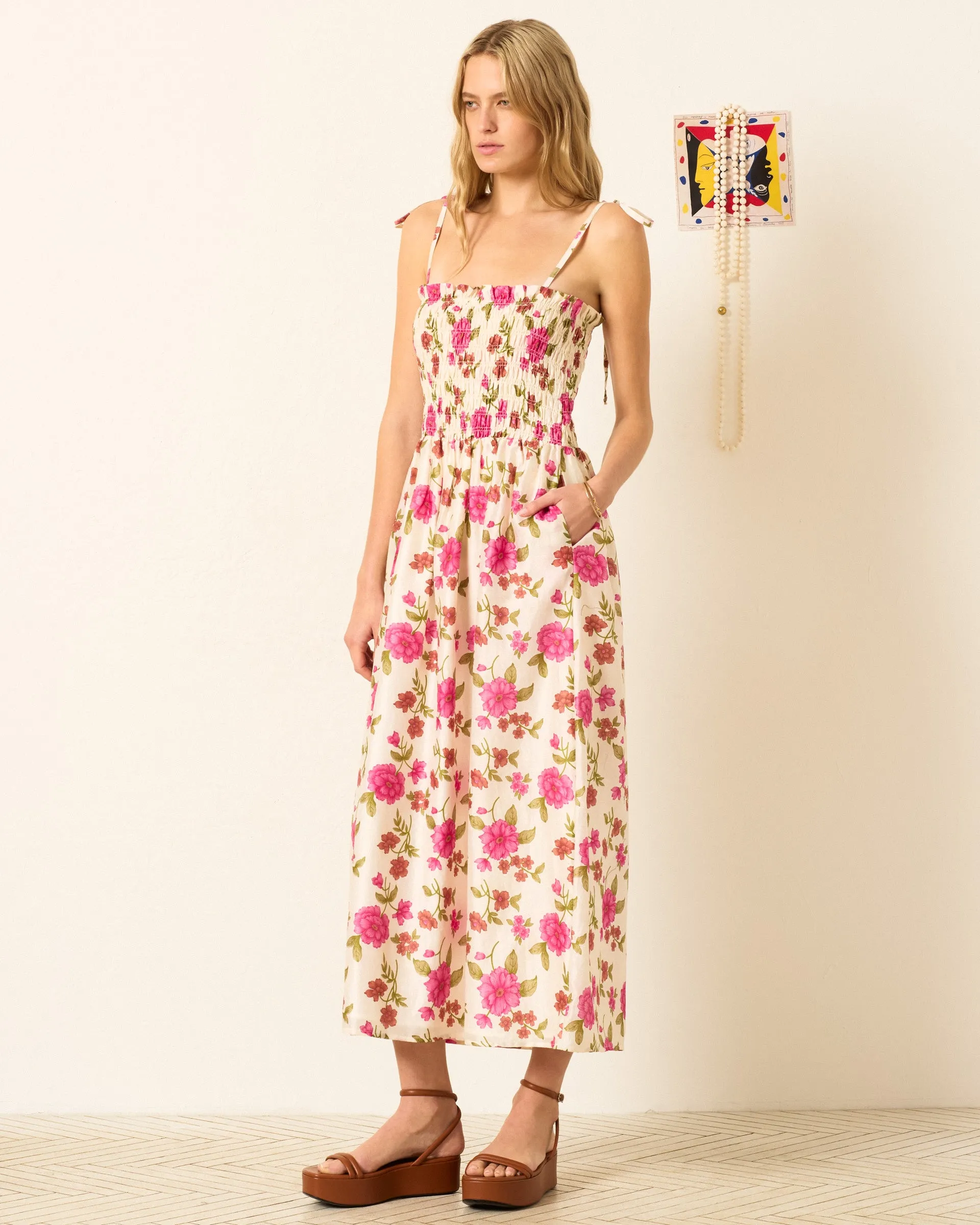 Kaia Pink Camellia Dress sold by Alix of Bohemia product image thumbnail 3