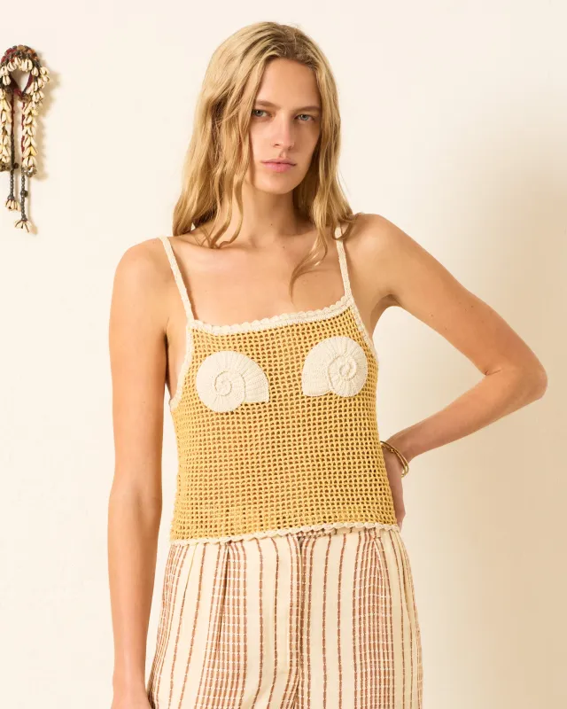 Elide Nautilus Crochet Top made by Alix of Bohemia