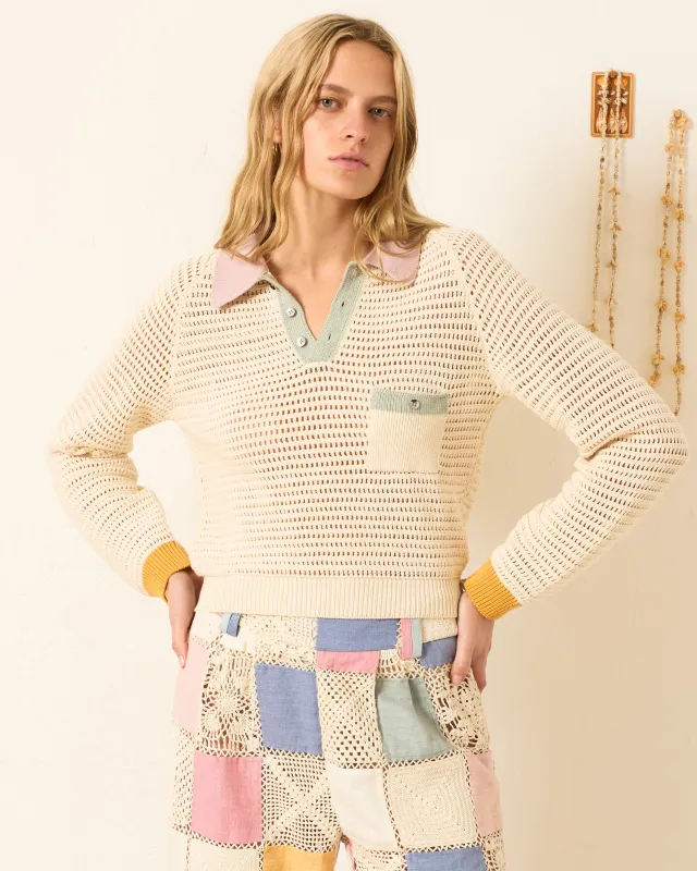 Liza Sorbet Crochet Top made by Alix of Bohemia