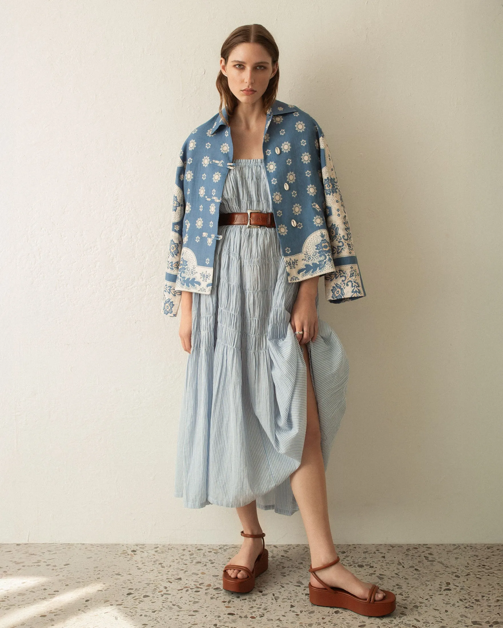 Emrys Sky Stripe Dress sold by Alix of Bohemia product image thumbnail 4