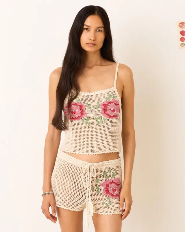 Elide Coral Rose Top made by Alix of Bohemia