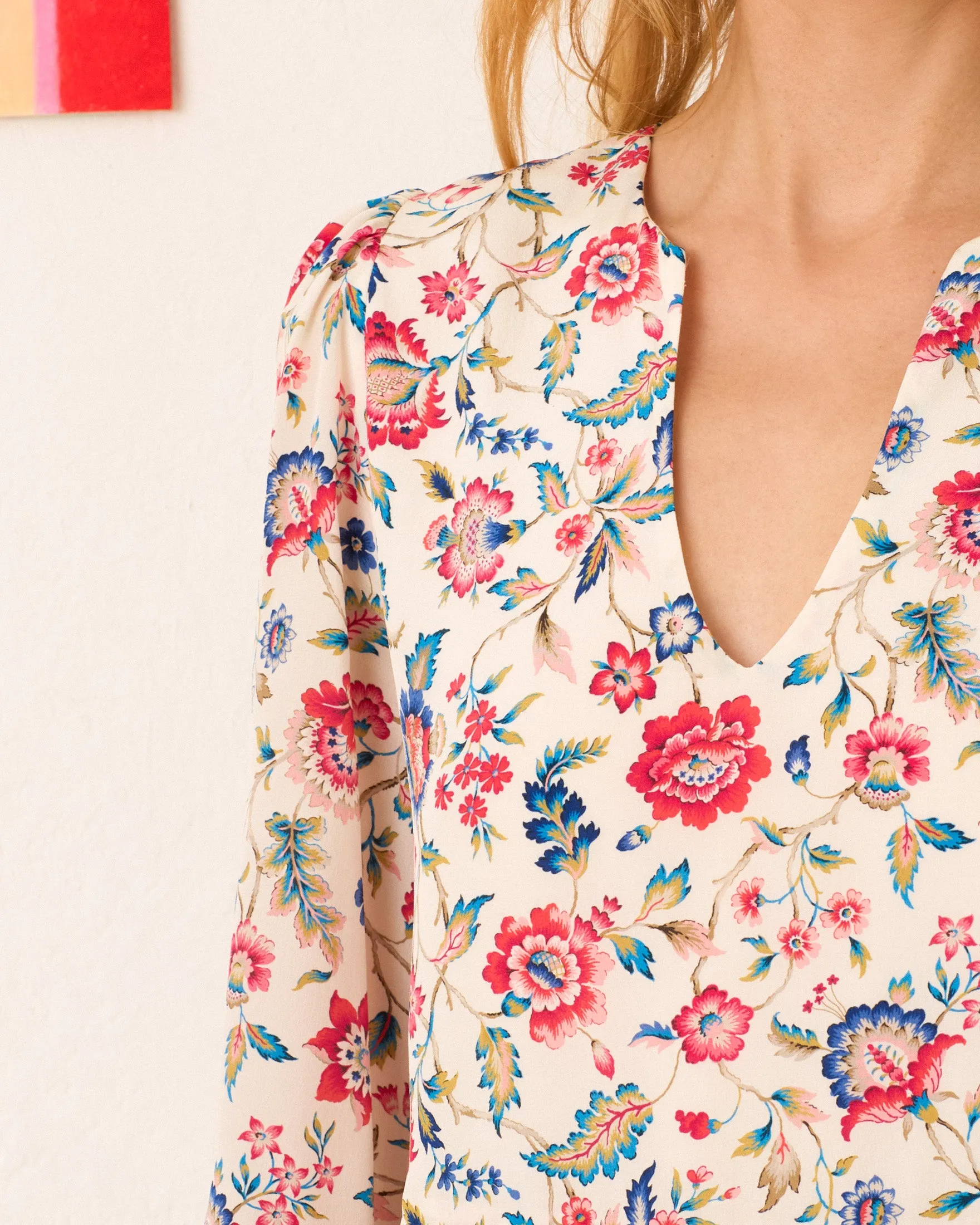 Silvie Floral Beam Silk Dress sold by Alix of Bohemia product image thumbnail 2