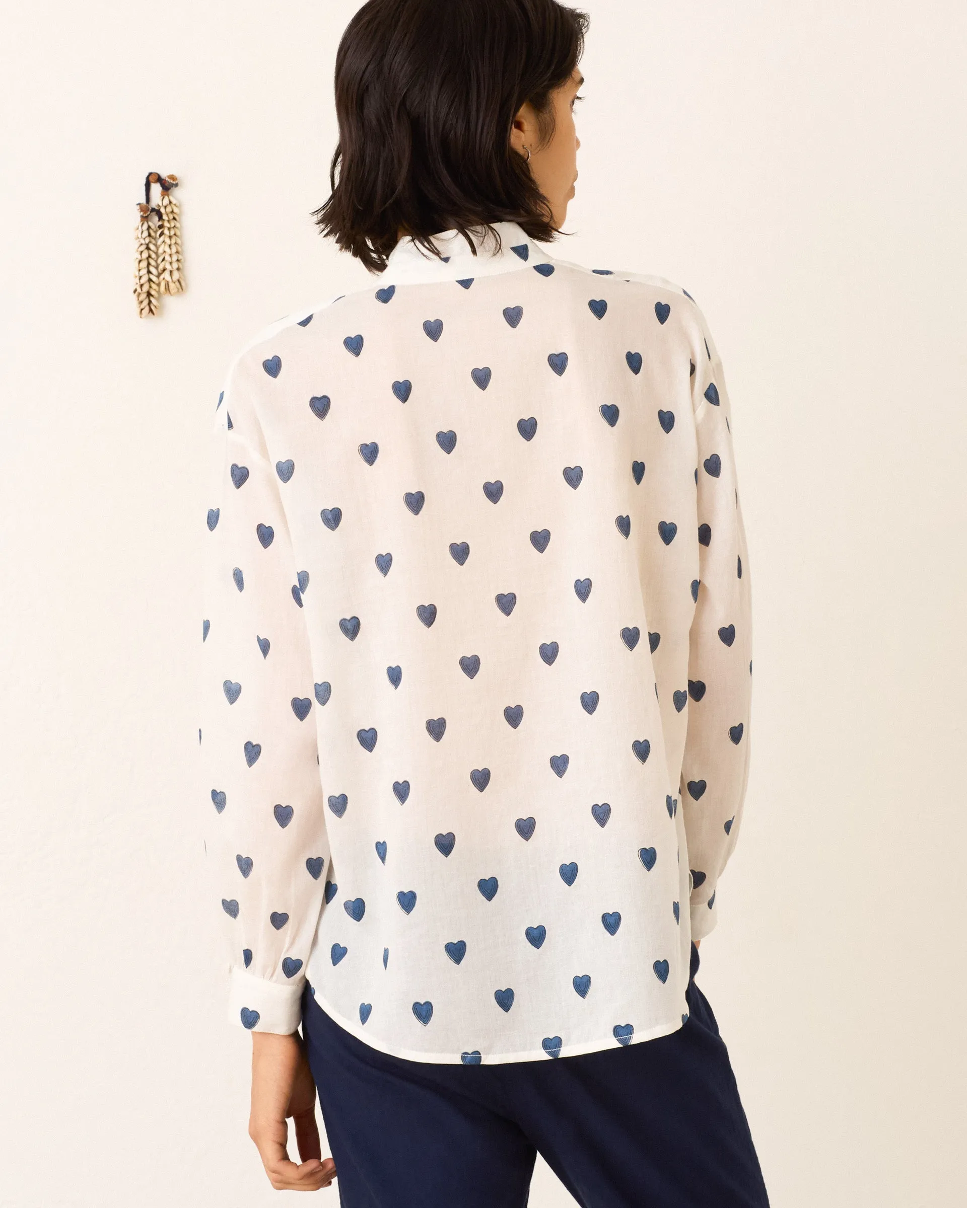 Kiki Indigo Heart Shirt sold by Alix of Bohemia product image thumbnail 5