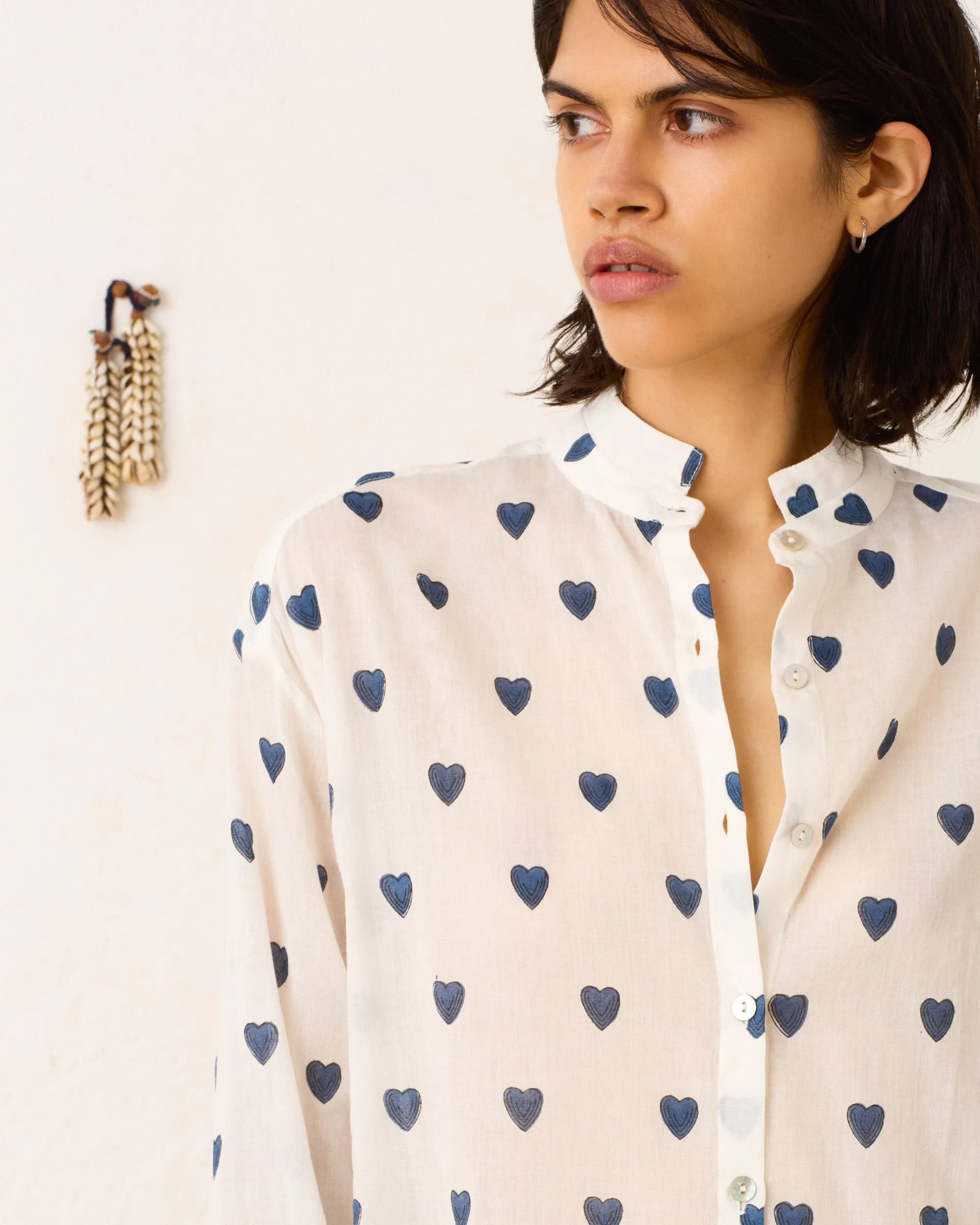 Kiki Indigo Heart Shirt sold by Alix of Bohemia product image thumbnail 4