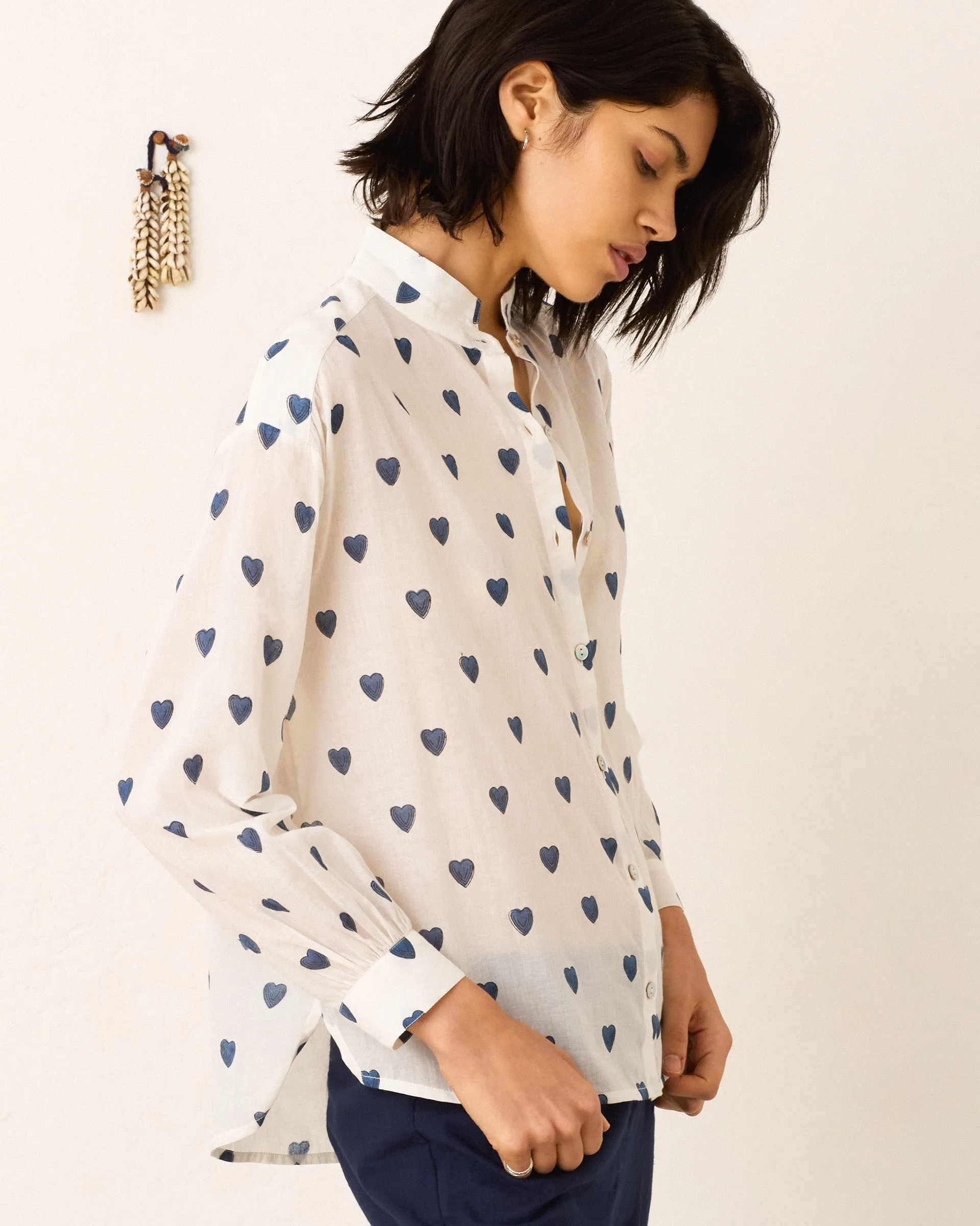 Kiki Indigo Heart Shirt sold by Alix of Bohemia product image thumbnail 3