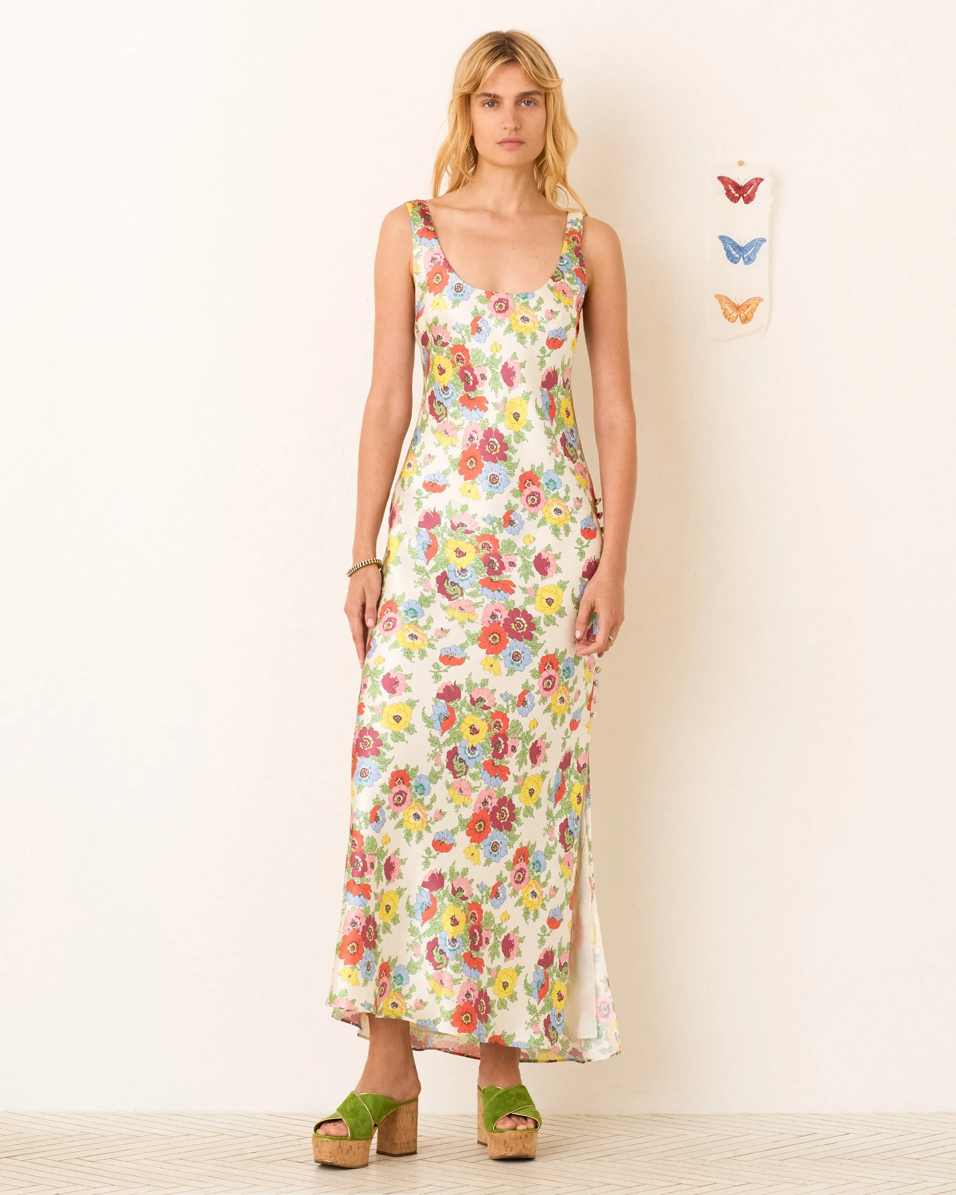 Adele Wildflower Silk Dress sold by Alix of Bohemia