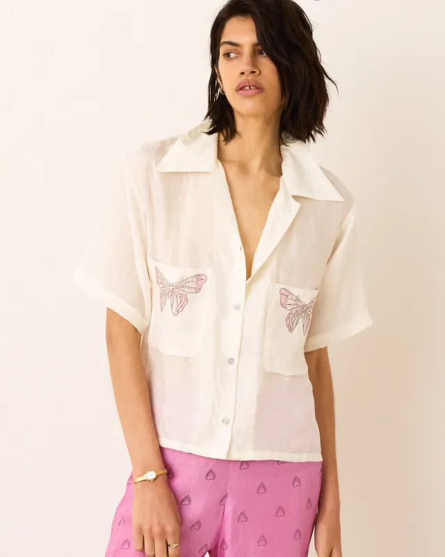 Stevie Butterfly Garden Shirt sold by Alix of Bohemia