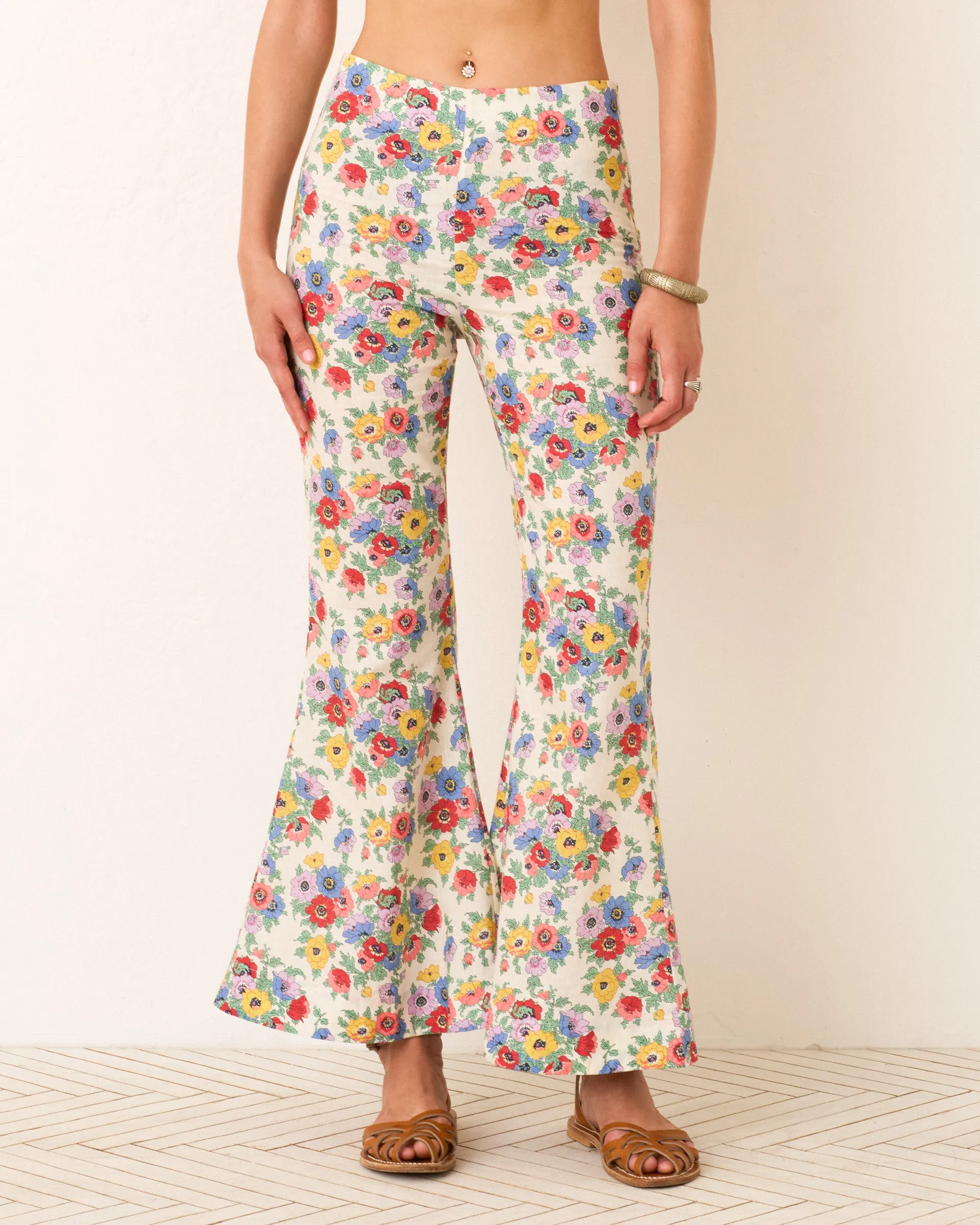 Farah Wildflower Linen Pant sold by Alix of Bohemia