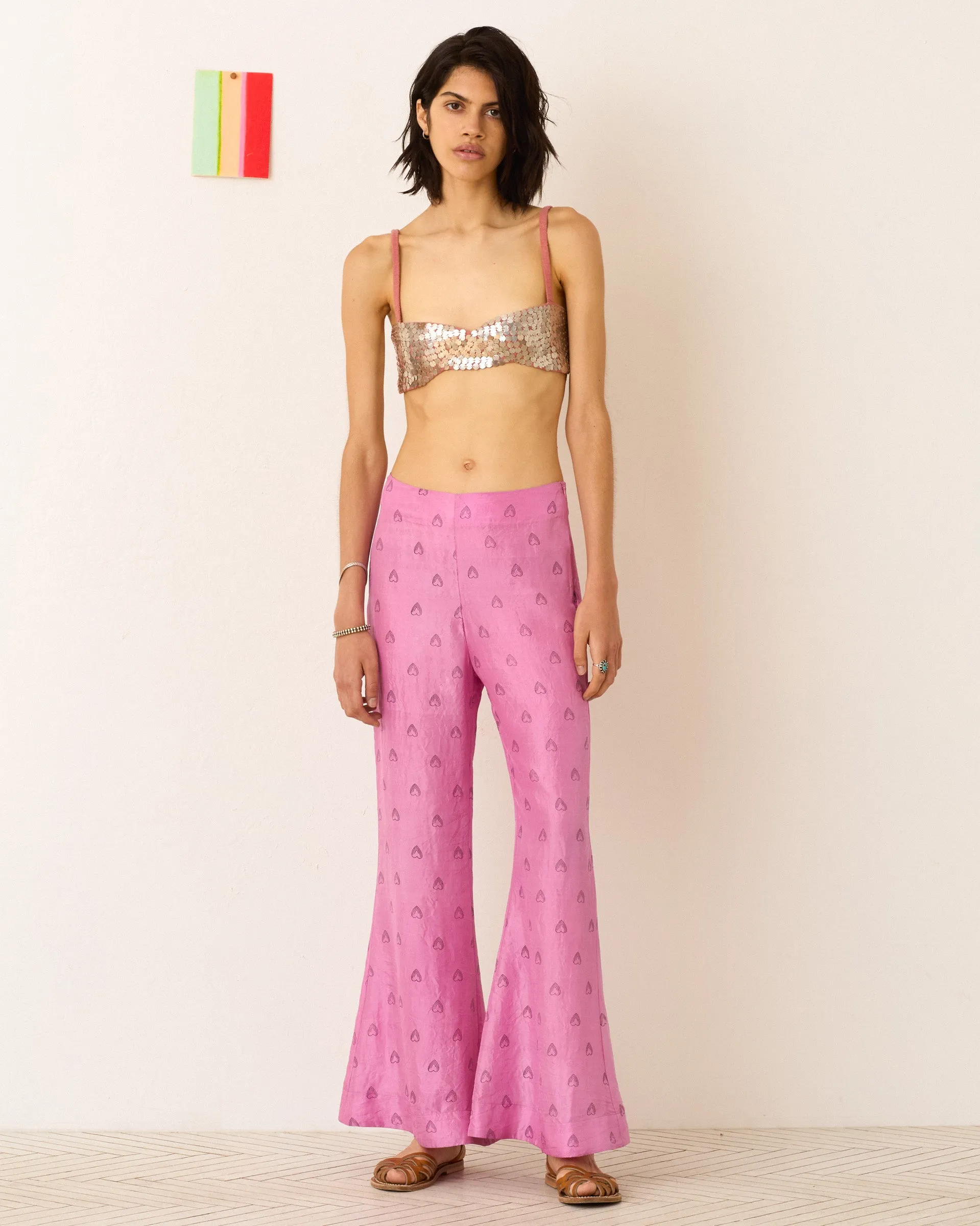 Farah Fuchsia Heart Pant sold by Alix of Bohemia product image thumbnail 4