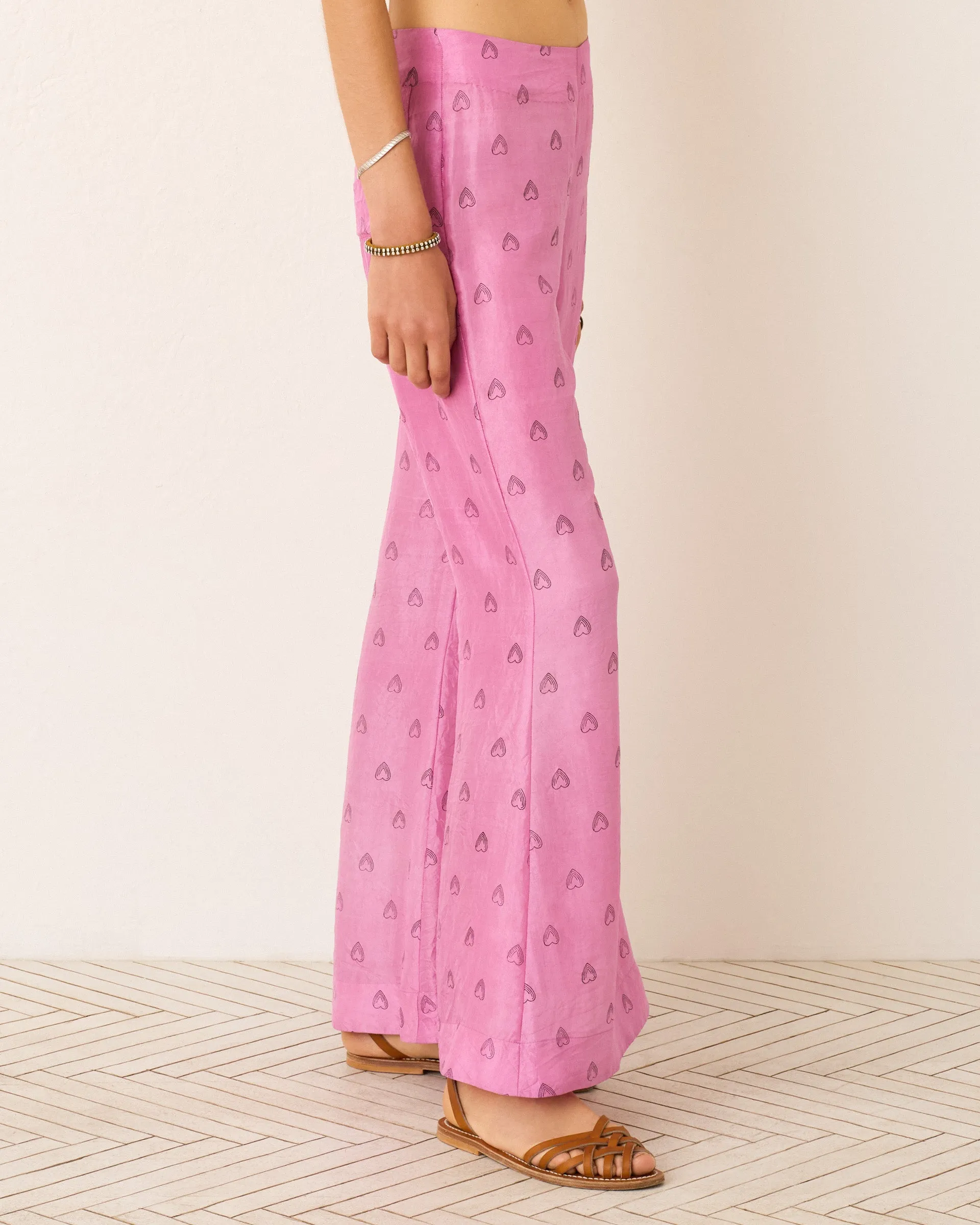 Farah Fuchsia Heart Pant sold by Alix of Bohemia product image thumbnail 3