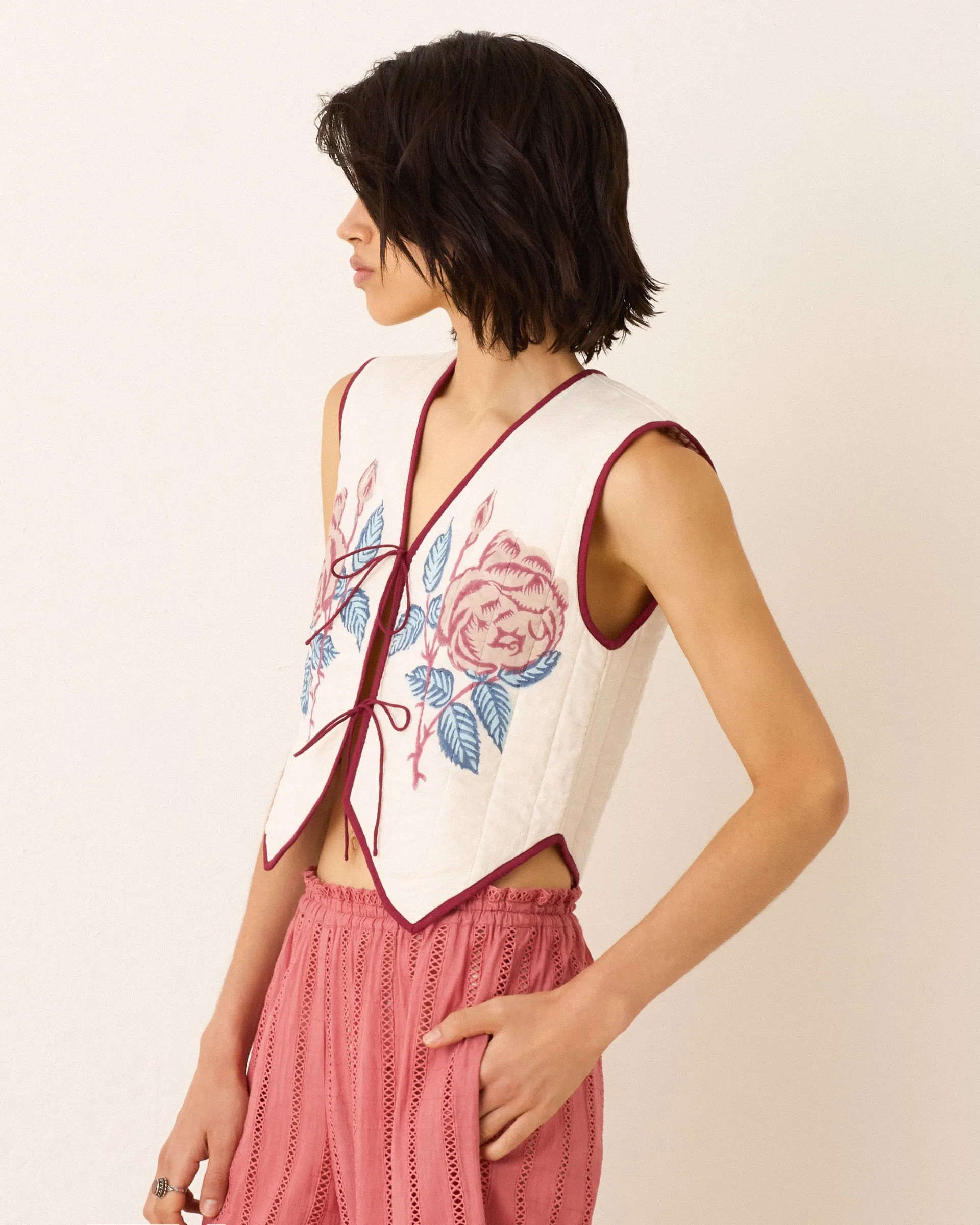 Tilda Faded Rose Vest sold by Alix of Bohemia product image thumbnail 3