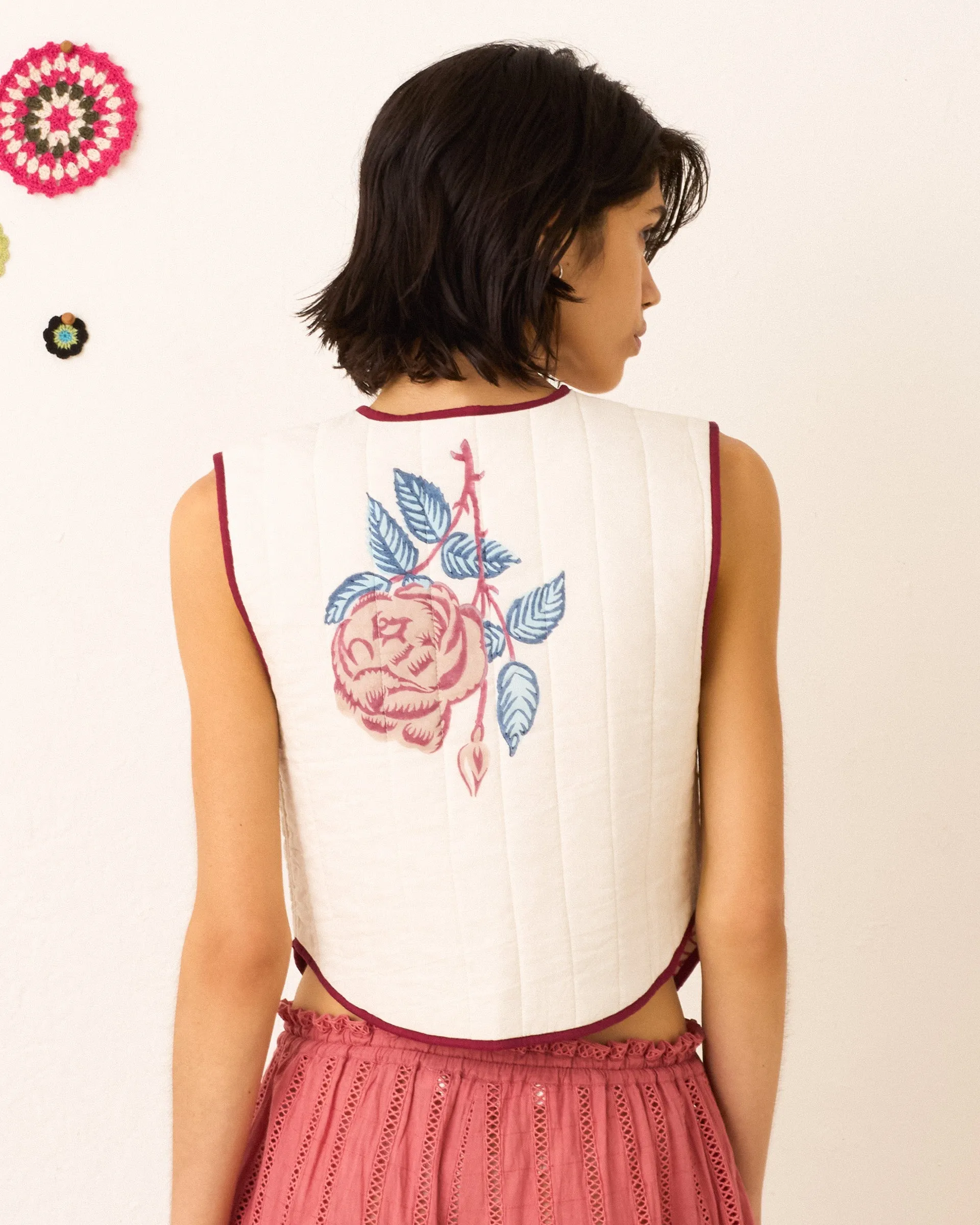 Tilda Faded Rose Vest sold by Alix of Bohemia product image thumbnail 4