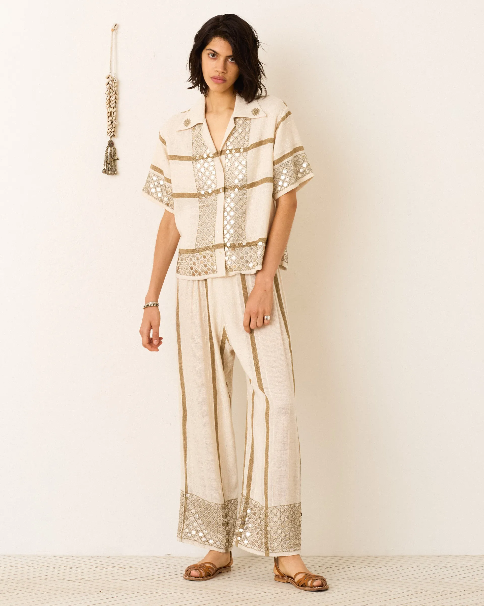 Stevie White Sage Coin Shirt sold by Alix of Bohemia product image thumbnail 5