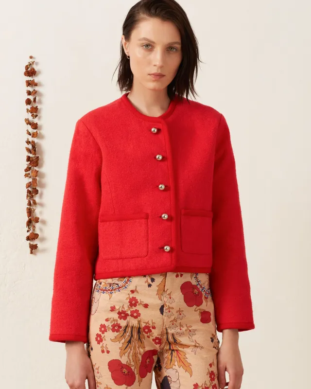 Rowan Cardinal Khadi Jacket sold by Alix of Bohemia