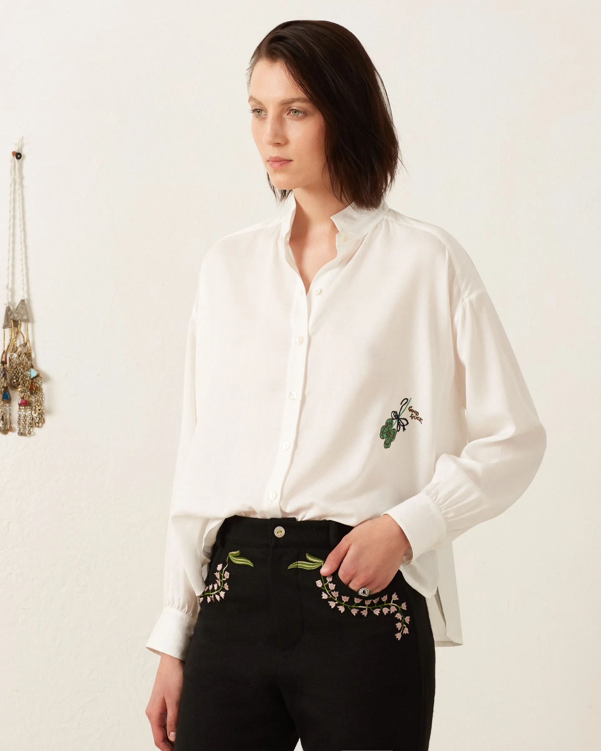 Kiki Lucky Clover Shirt sold by Alix of Bohemia product image thumbnail 3