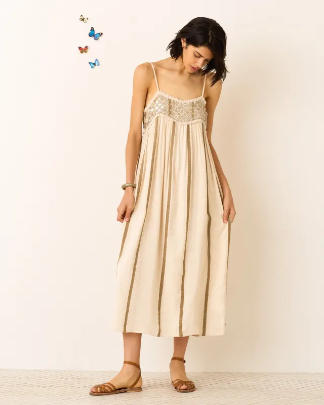 Eden White Sage Coin Dress made by Alix of Bohemia