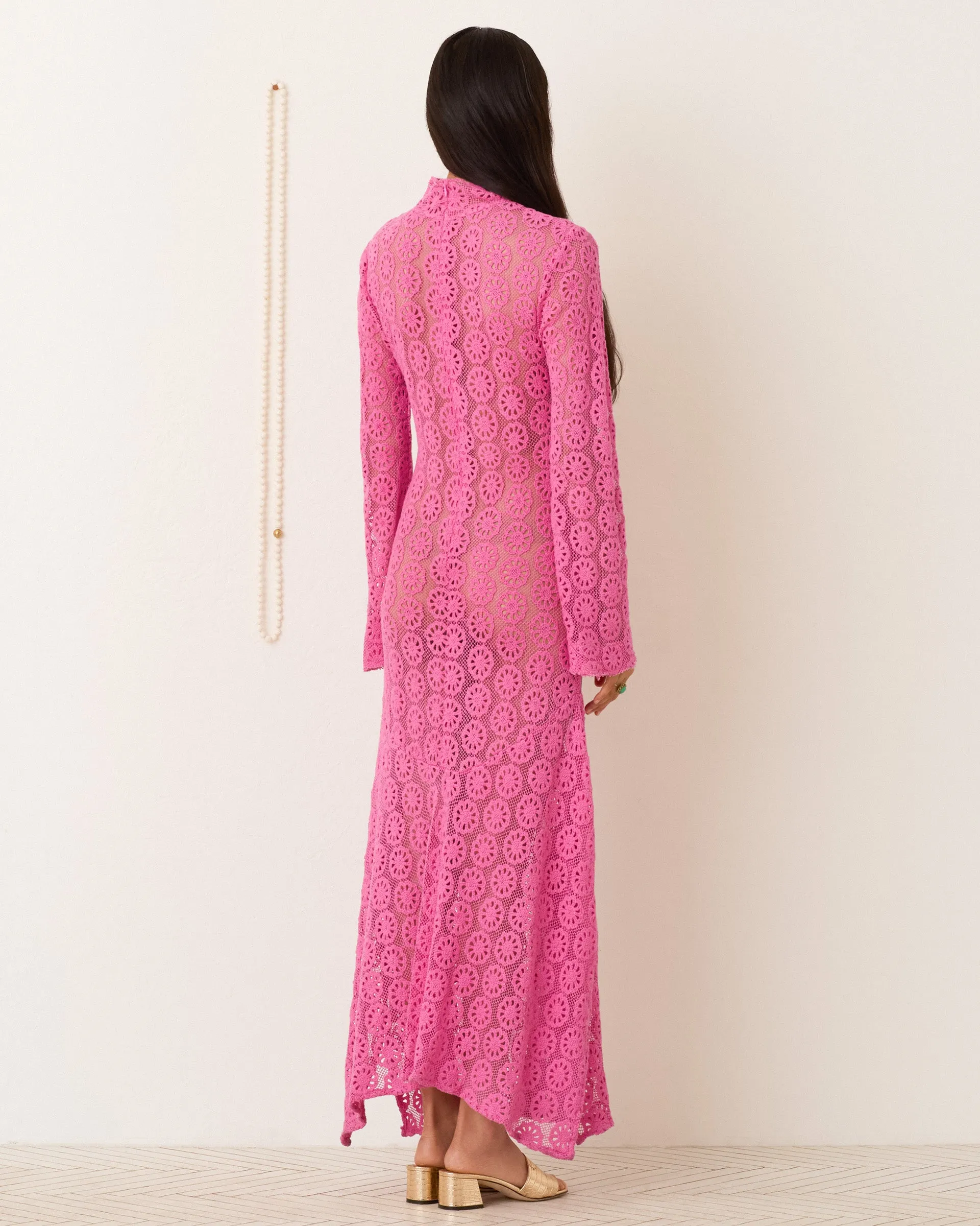 Laila Fuschia Daisy Dress sold by Alix of Bohemia product image thumbnail 5