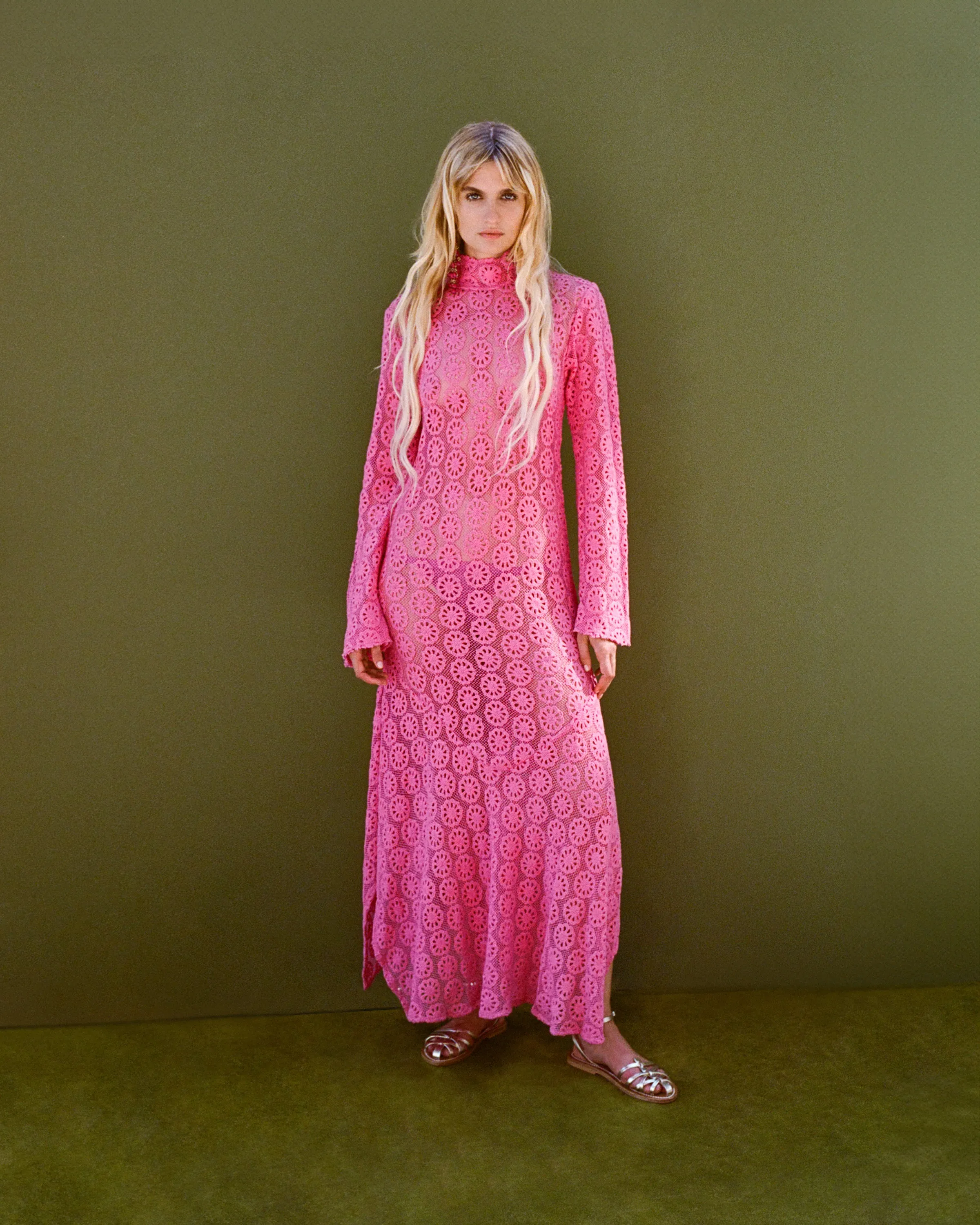 Laila Fuschia Daisy Dress sold by Alix of Bohemia product image thumbnail 2