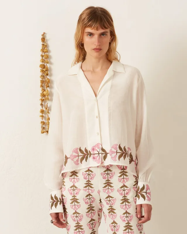 Pippa Trumpet Lily Shirt sold by Alix of Bohemia