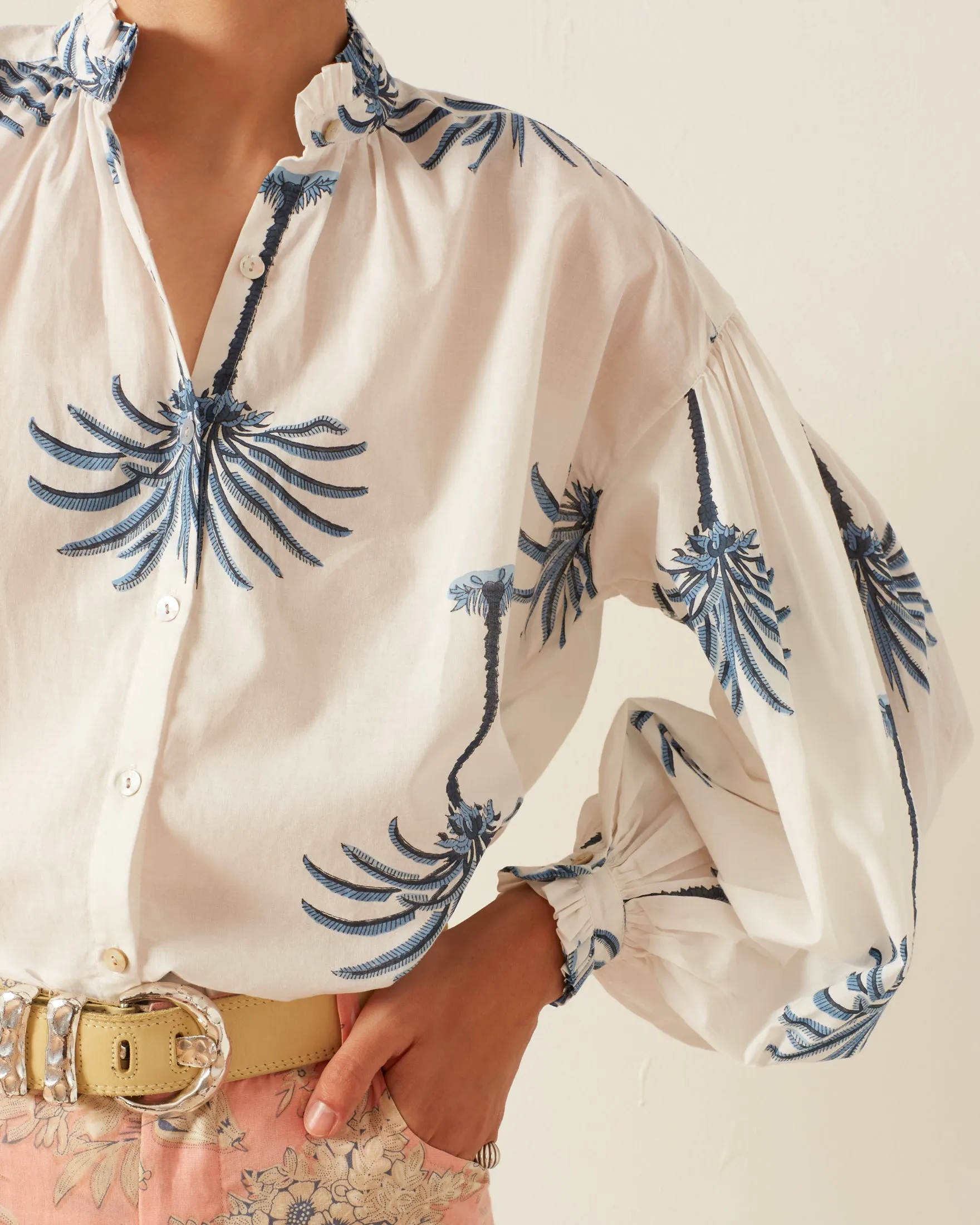 Poet Indigo Palm Blouse sold by Alix of Bohemia product image thumbnail 2