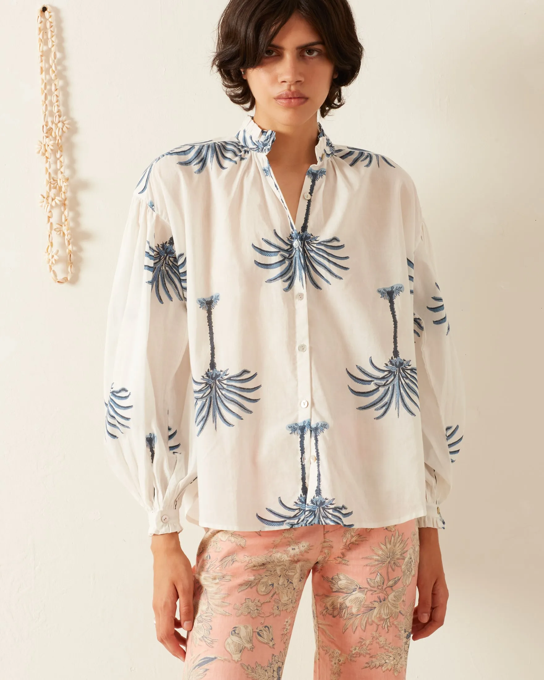 Poet Indigo Palm Blouse sold by Alix of Bohemia product image thumbnail 3