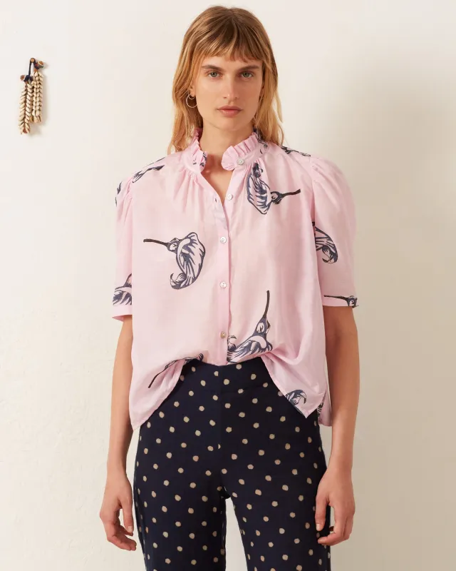 Winn Pink Calla Lily Shirt sold by Alix of Bohemia