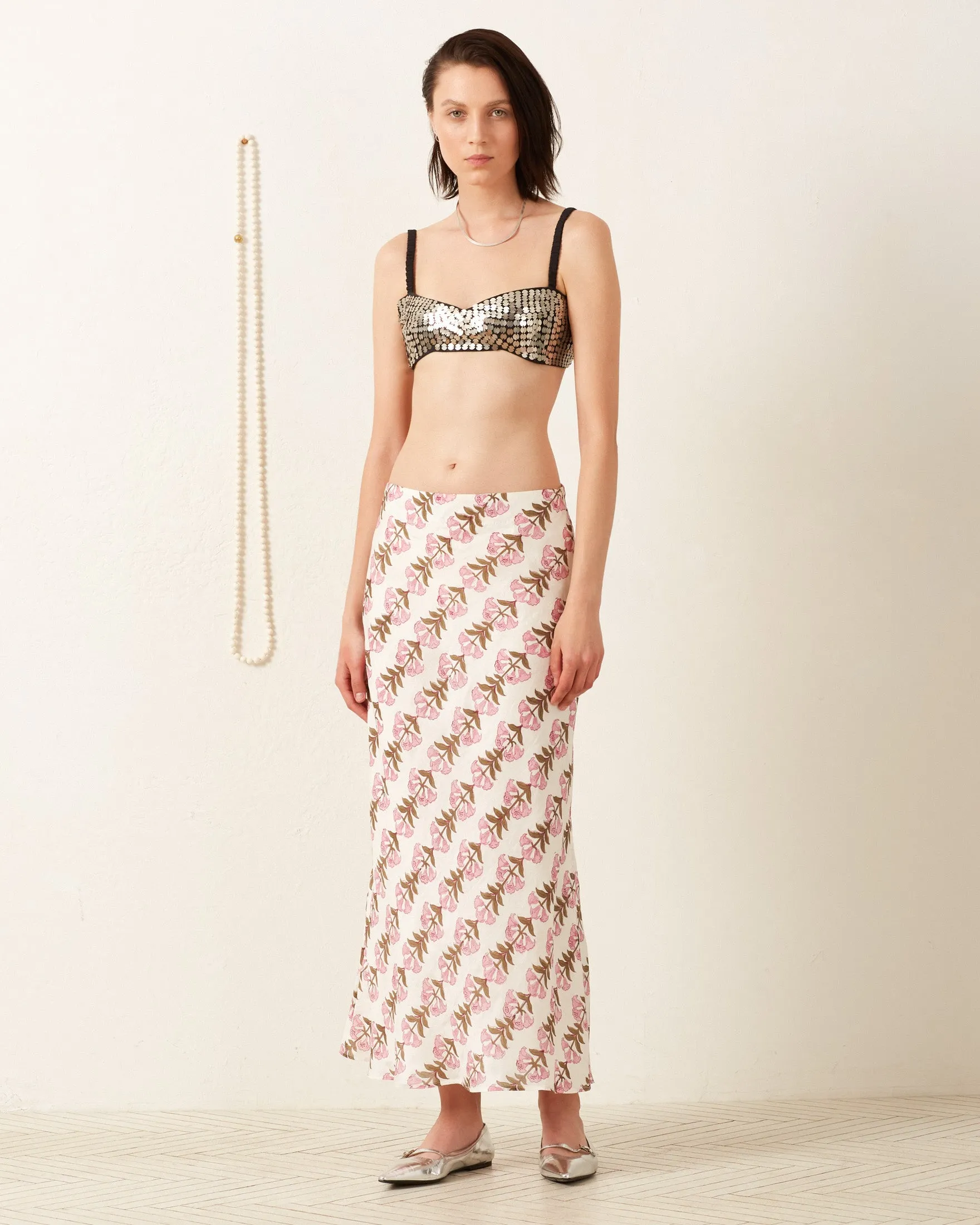 Lyra Trumpet Lily Silk Skirt sold by Alix of Bohemia product image thumbnail 2