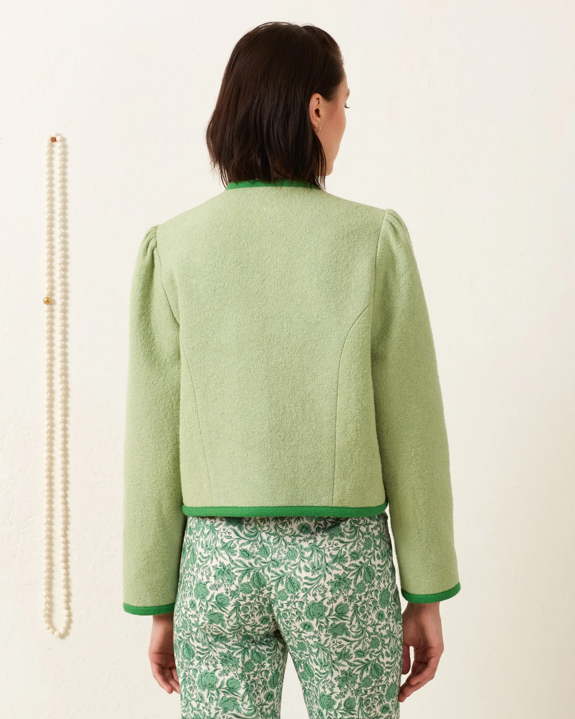 Dorian Celadon Khadi Jacket sold by Alix of Bohemia product image thumbnail 4