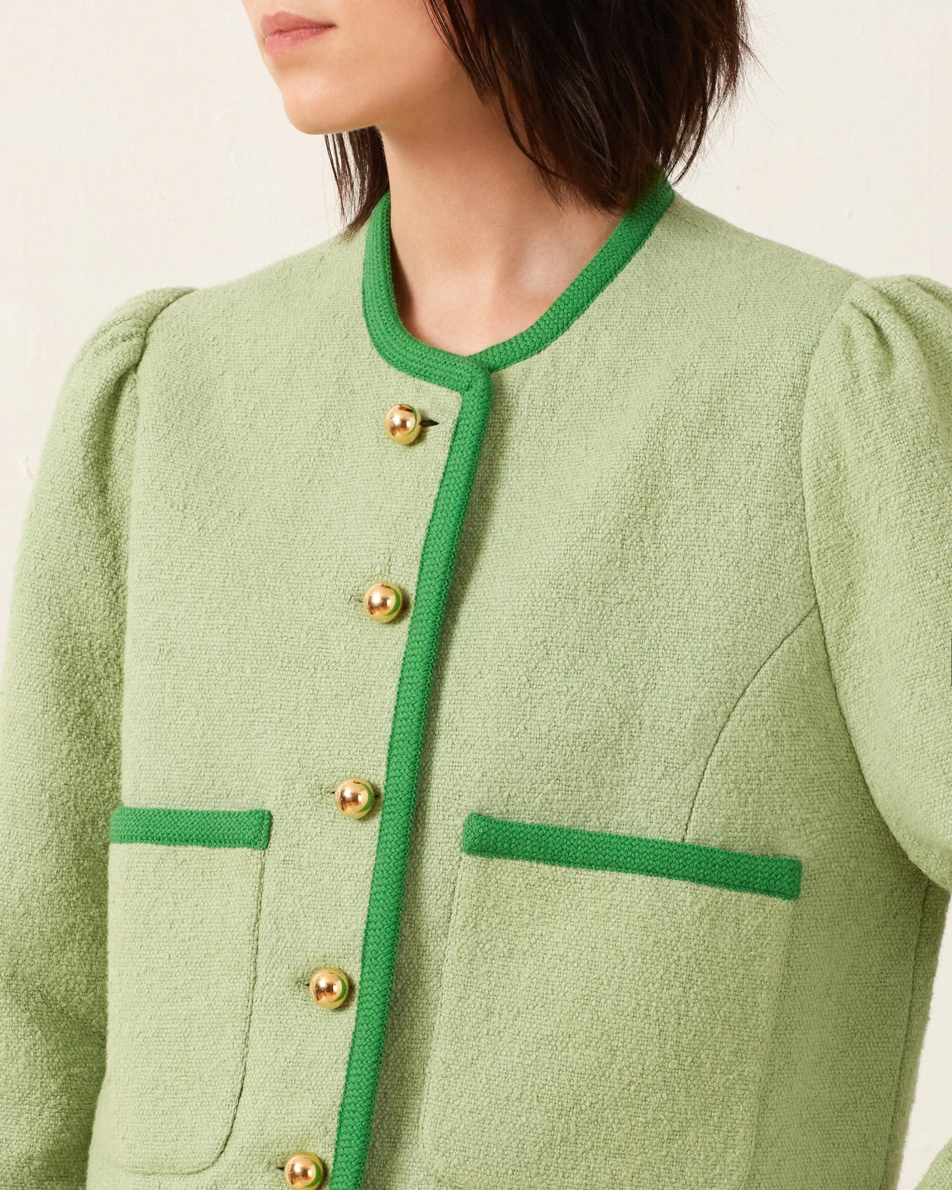 Dorian Celadon Khadi Jacket sold by Alix of Bohemia product image thumbnail 2