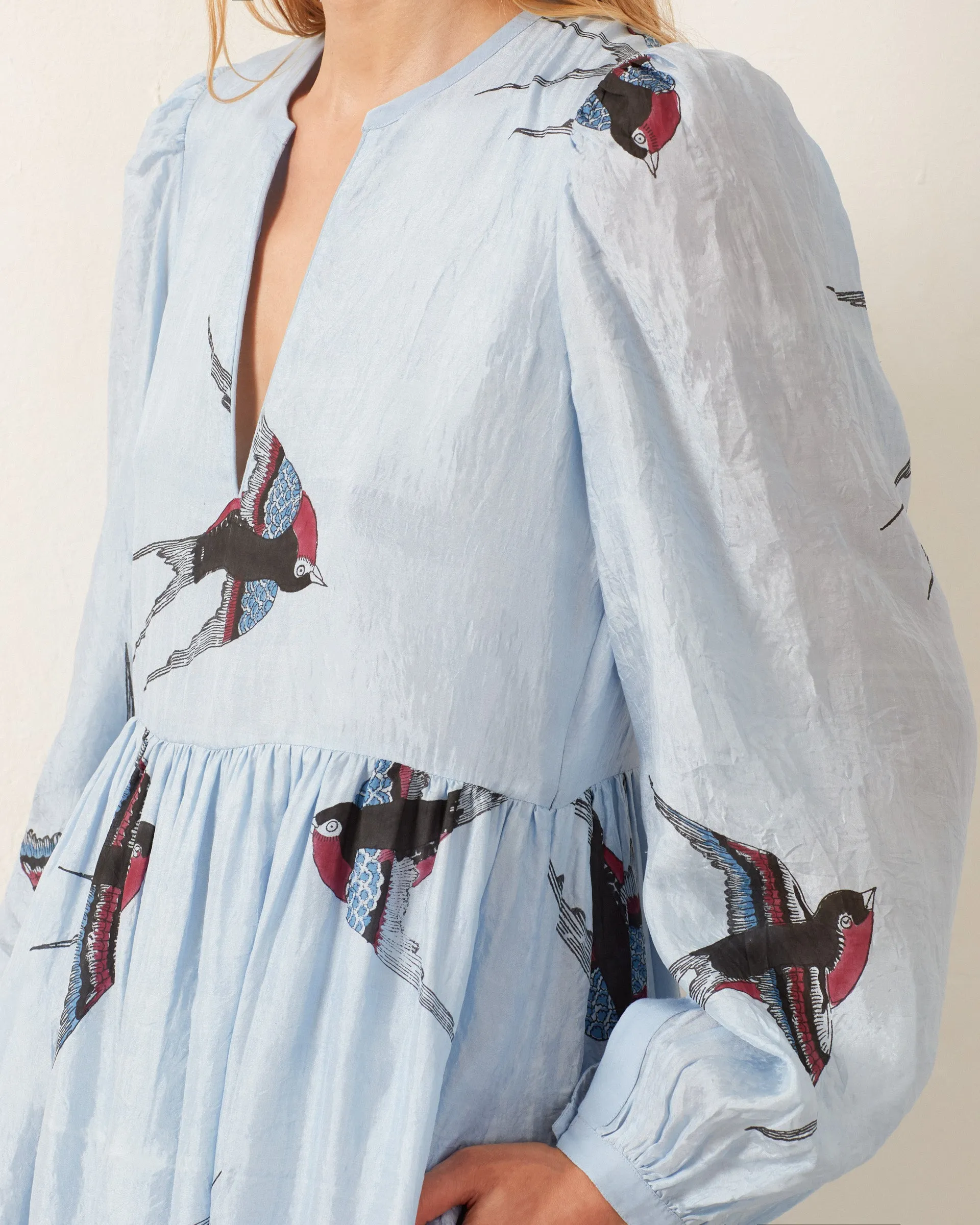 Winifred Swallow Silk Dress sold by Alix of Bohemia product image thumbnail 2