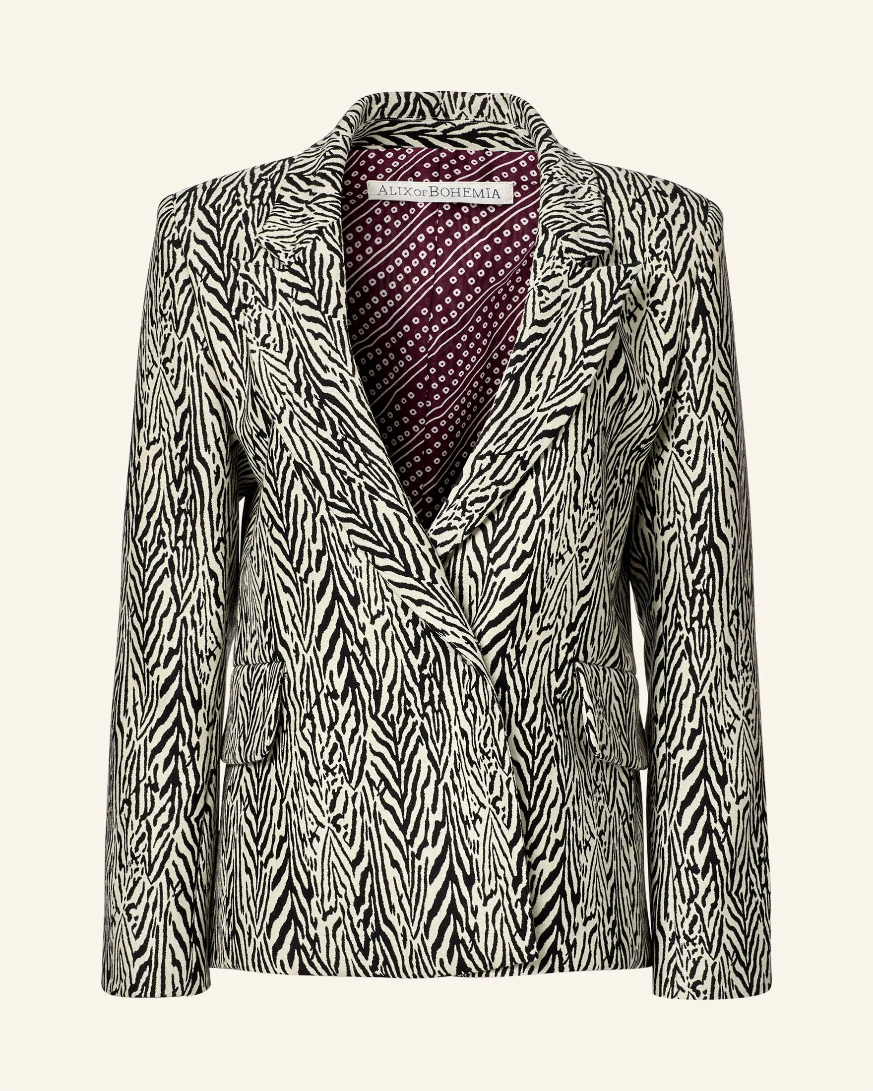 Dree Zebra Blazer sold by Alix of Bohemia product image thumbnail 3