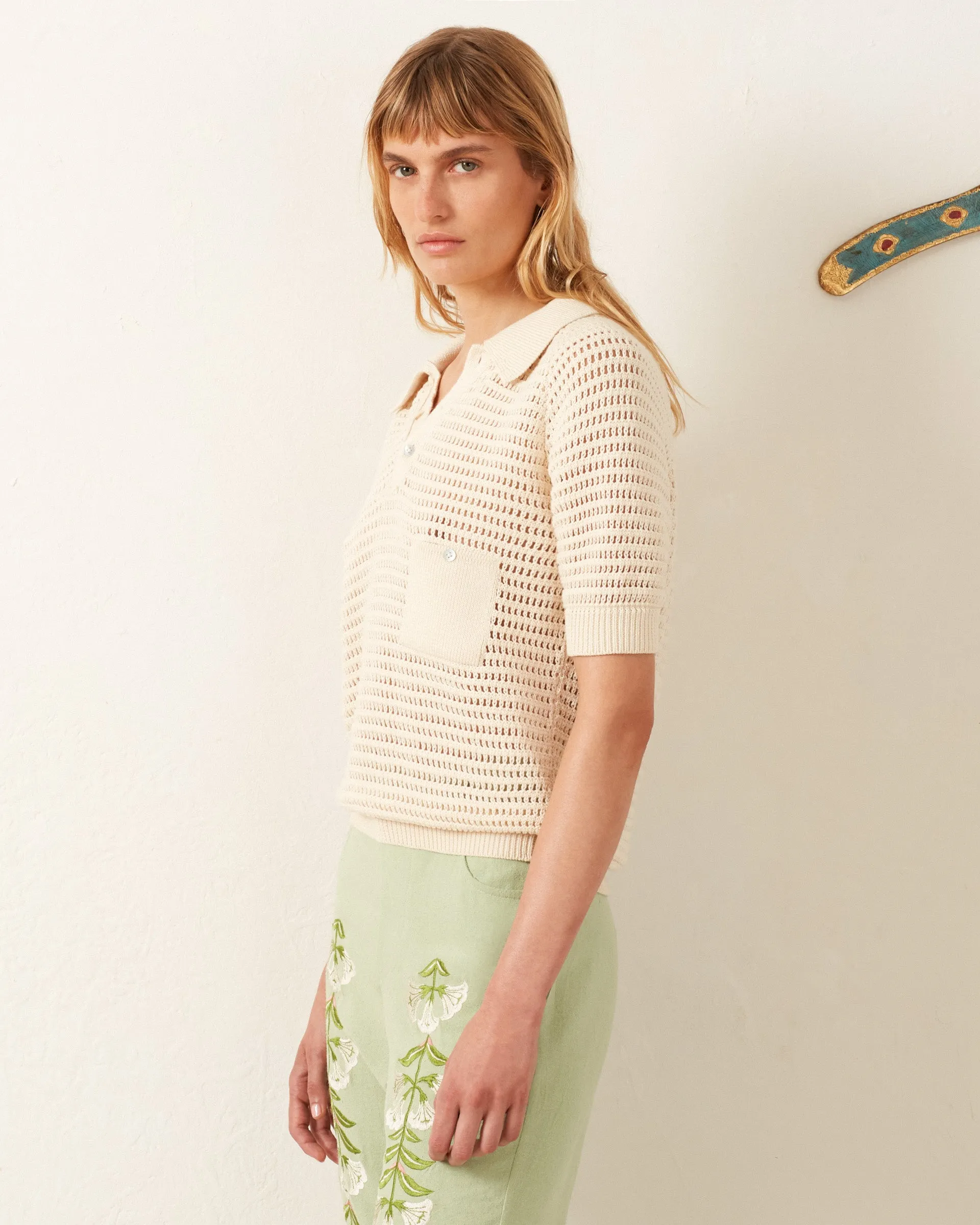 Lessi Oyster Crochet Top sold by Alix of Bohemia product image thumbnail 4