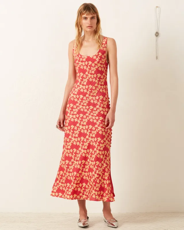 Adele Crimson Clover Dress sold by Alix of Bohemia